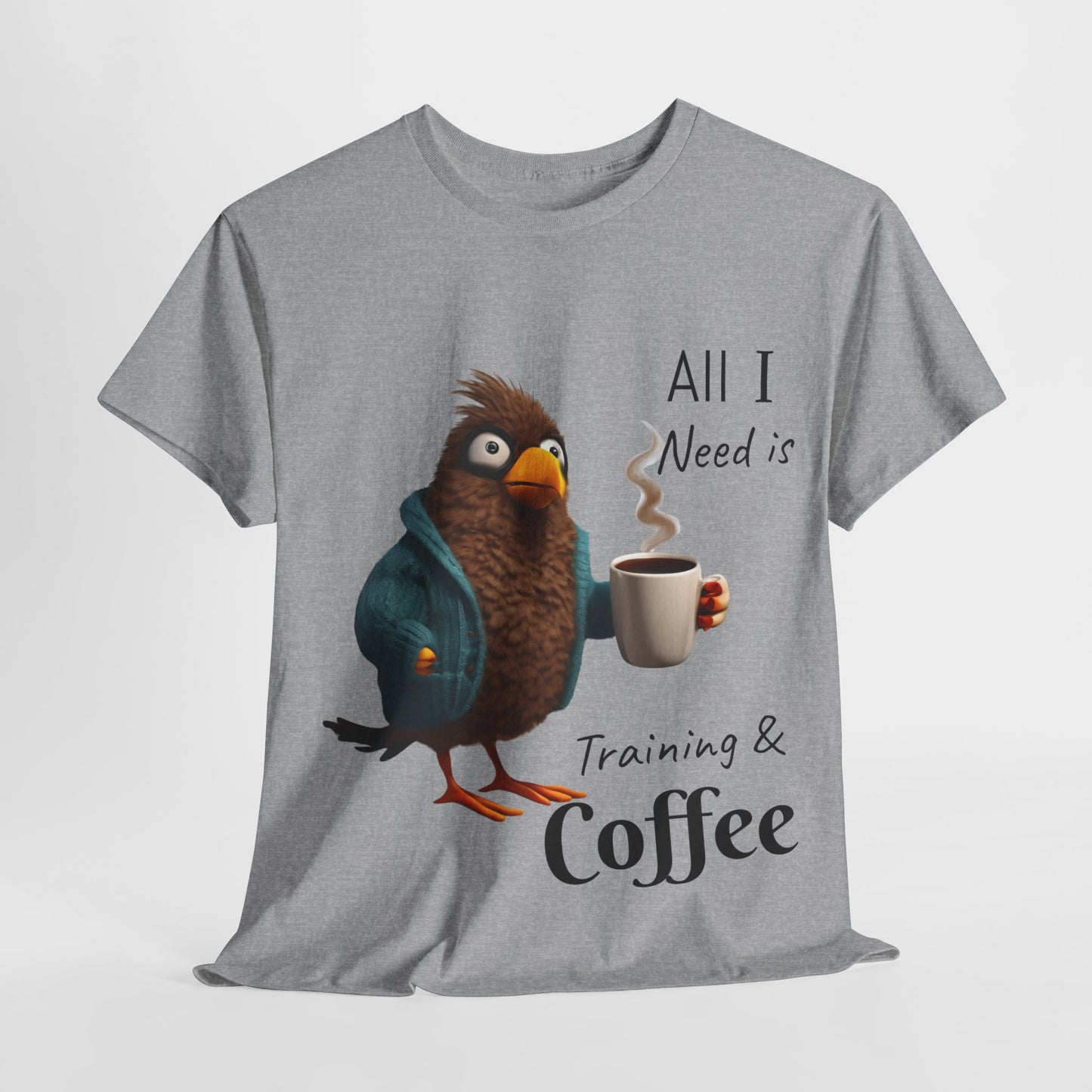 Camiseta con el mensaje "Todo lo que necesito es entrenamiento y café" - Camiseta de gimnasio Flashlander