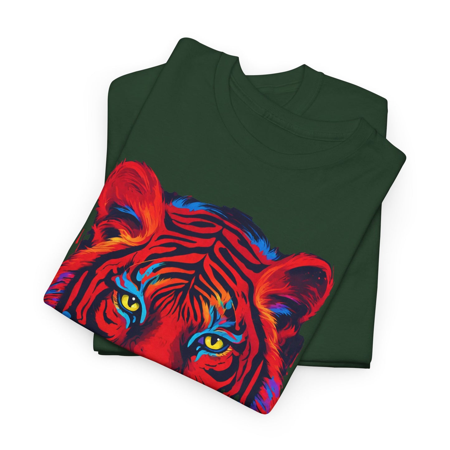 Majestuosa camiseta de Flashlander con diseño pop art de tigre rojo