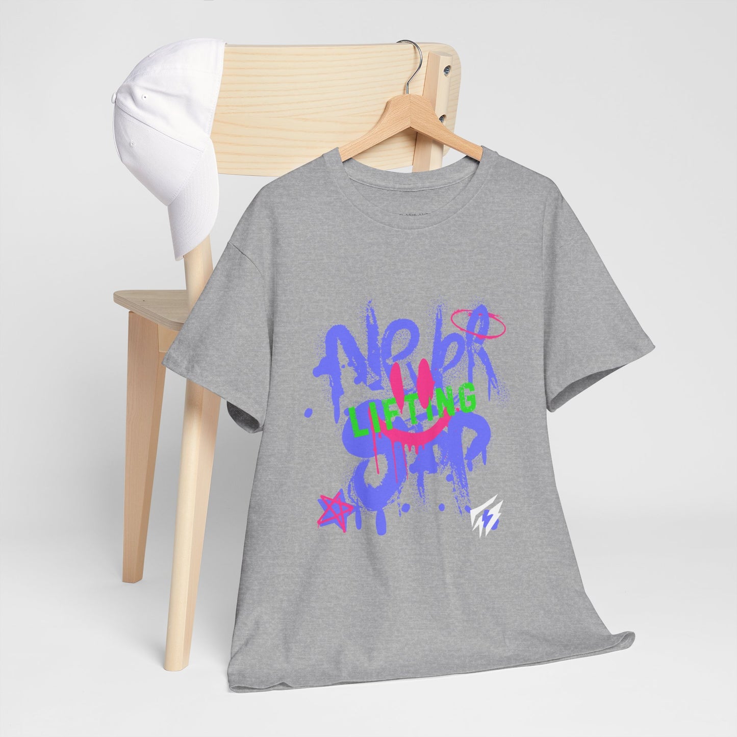 T-shirt de sport Graffiti Flashlander - Never Stop Lifting Gris