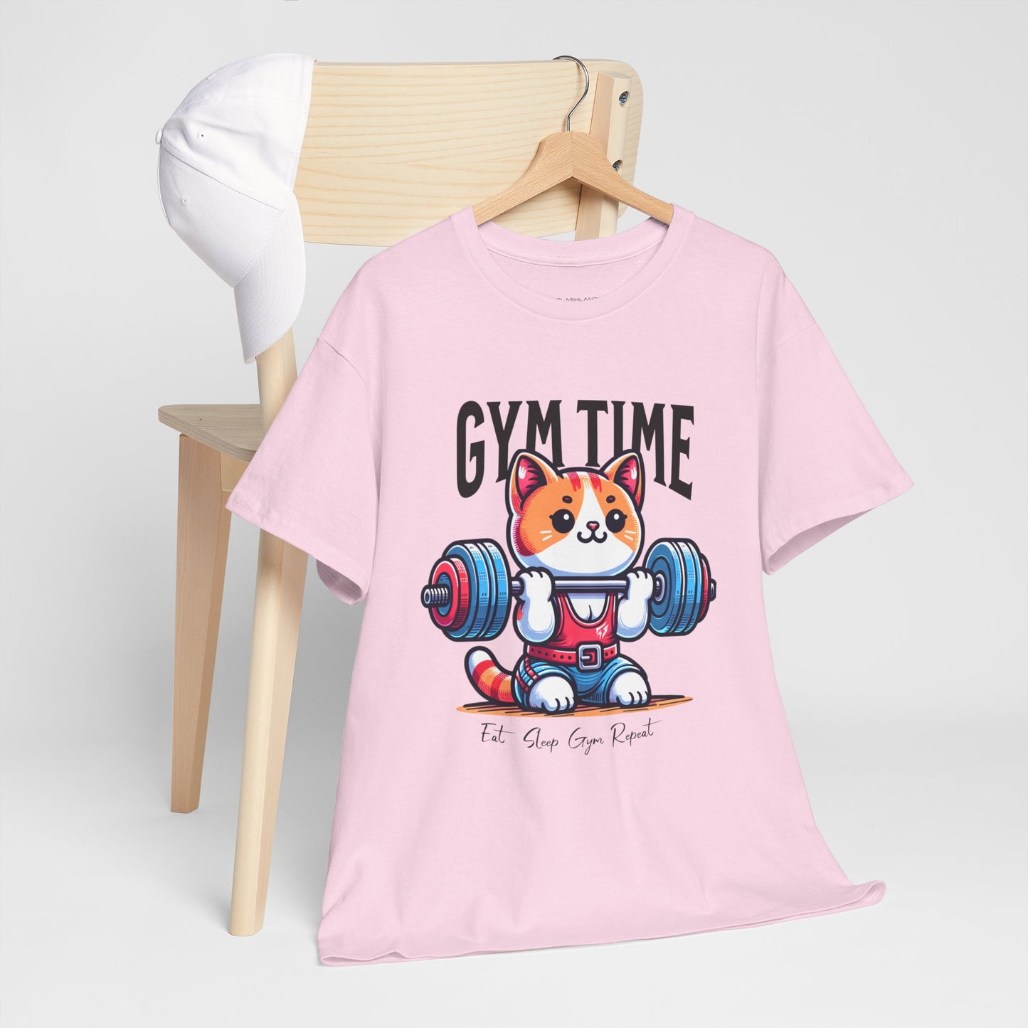 Cute Cat Gym Time Shirt Flashlander Graphic Tee