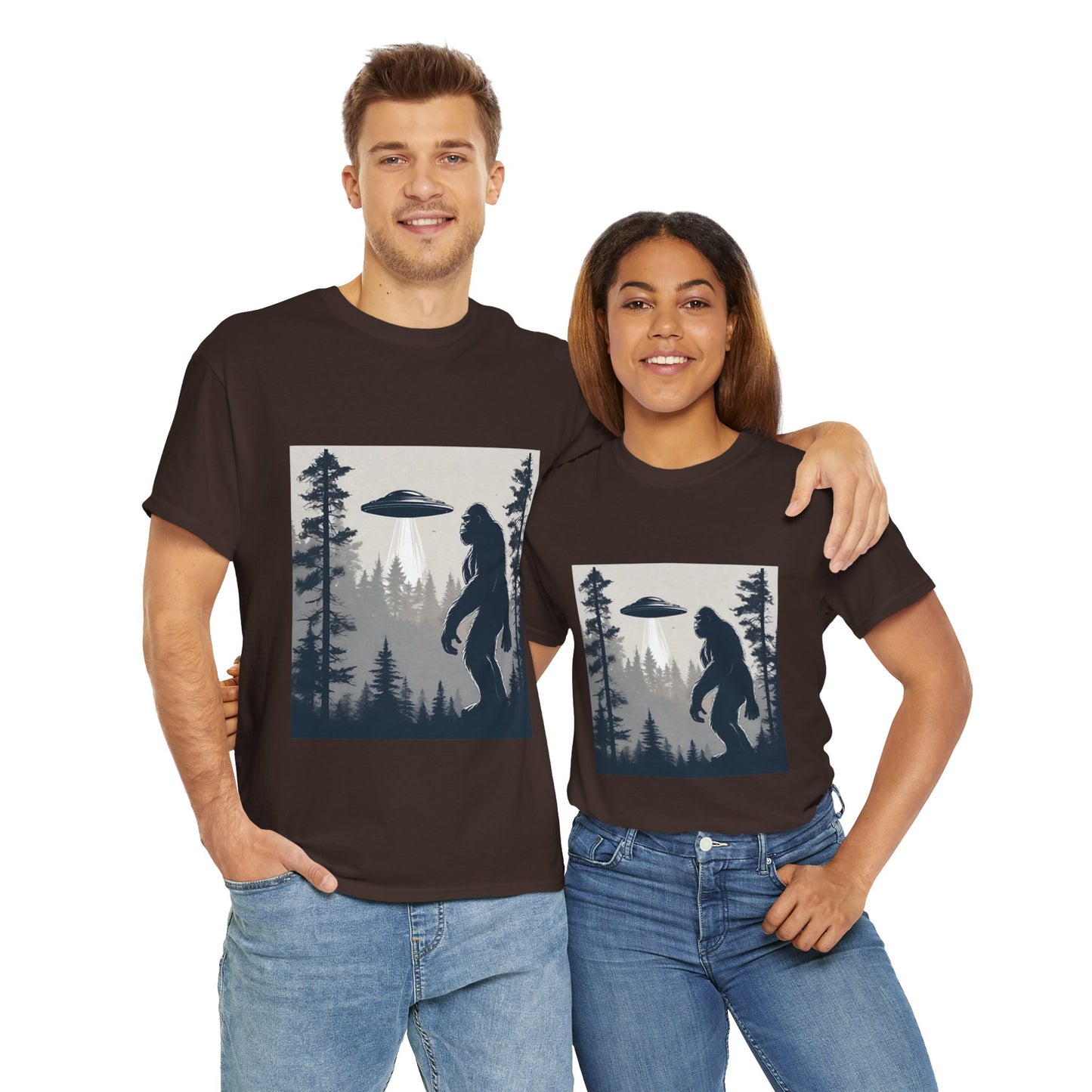 Sasquatch rencontre Bigfoot et OVNI - T-shirt de sport Flashlander