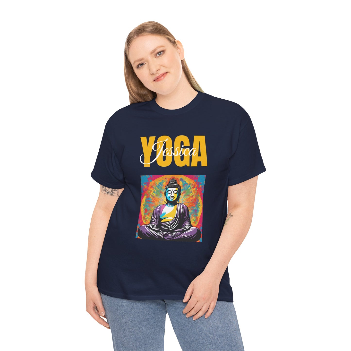 Personalized Yoga Shirt - Buddha Tee - Custom Name Flashlander Yoga Tee