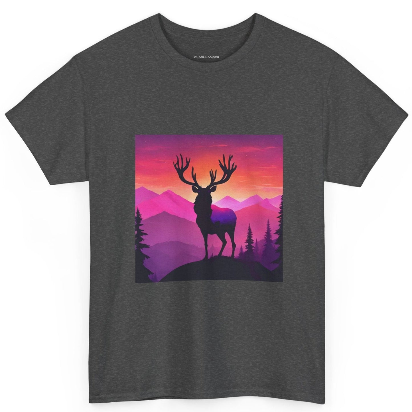 Deer Majestic Sunset Flashlander Gym Shirt