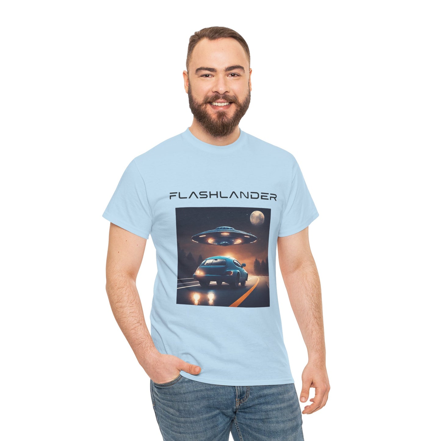 Retro UFO Alien Flashlander Gym Shirt