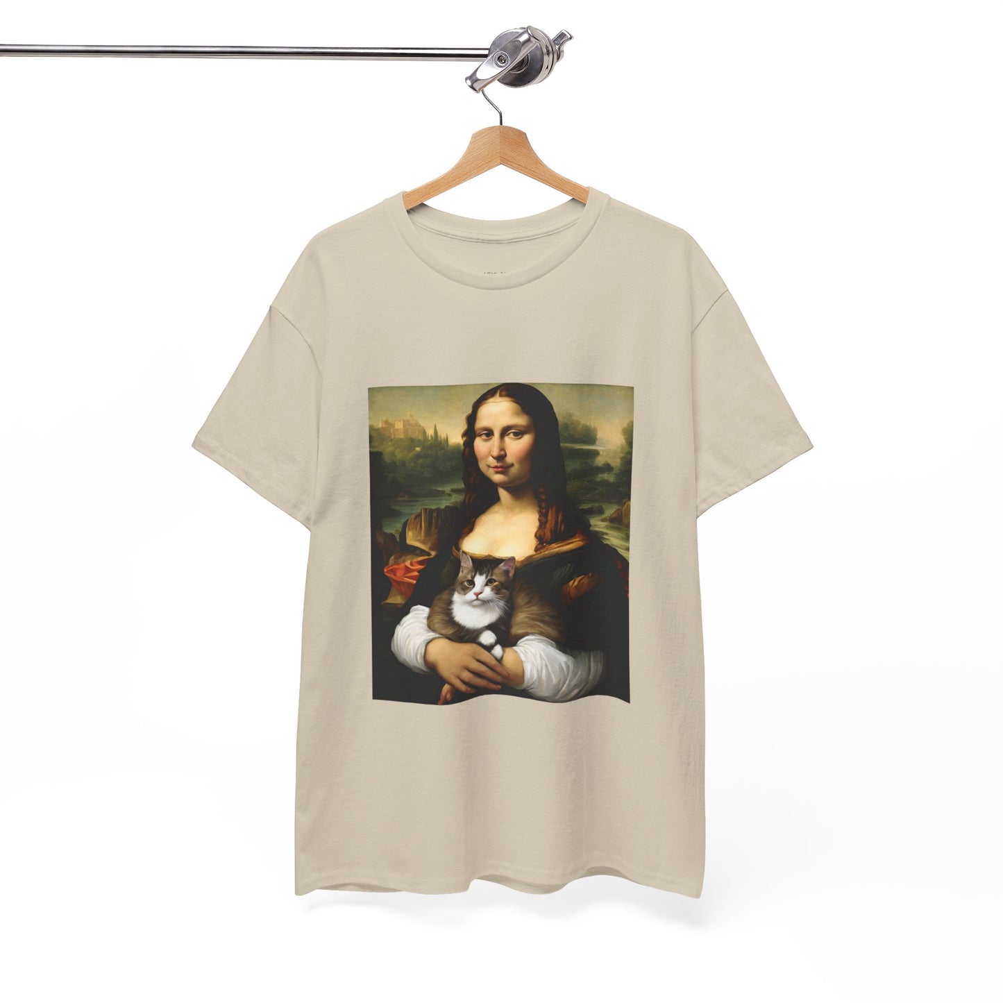 Mona Lisa with Cat - Flashlander Gym Shirt