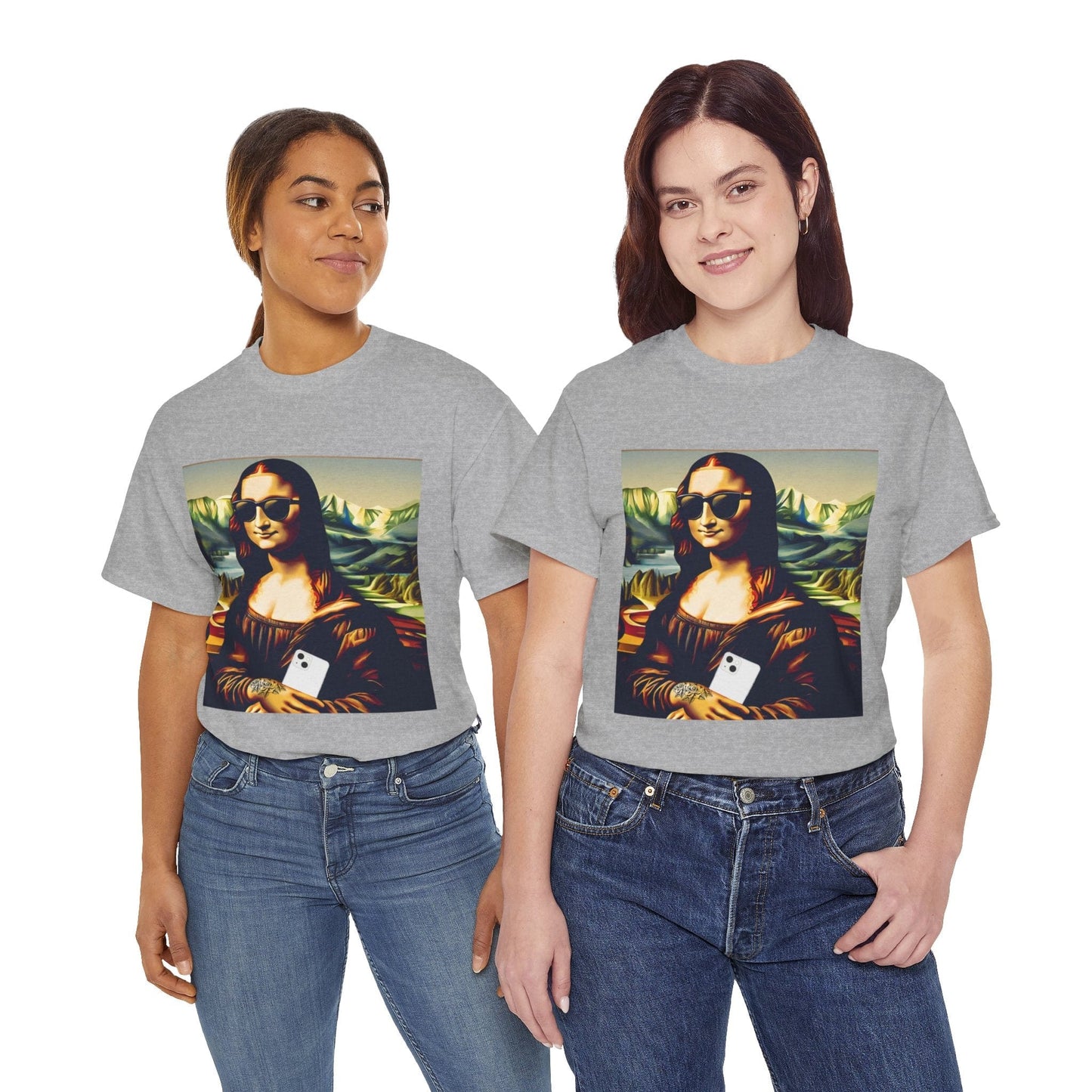 Funny modern Mona Lisa - Flashlander Gym Shirt