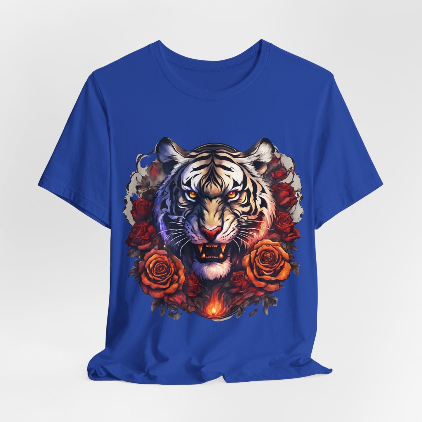 White Tiger Flames Flashlander Gym Shirt