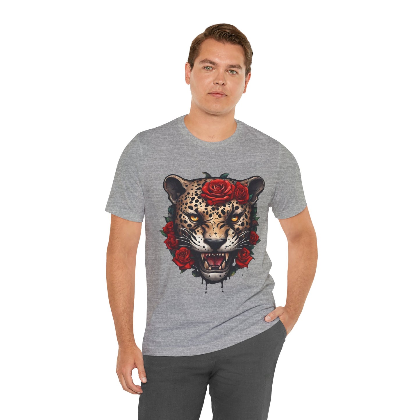 Jaguar Flames and Roses Graphic Tee Flashlander