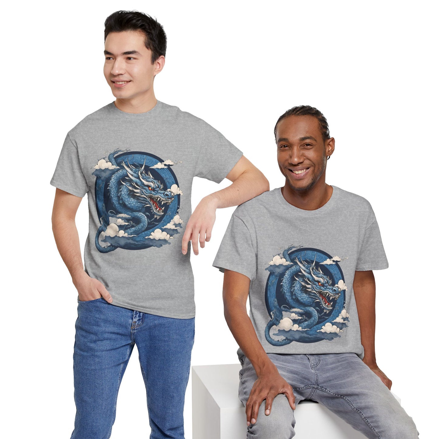 Dragon bleu japonais - T-shirt de sport Flashlander