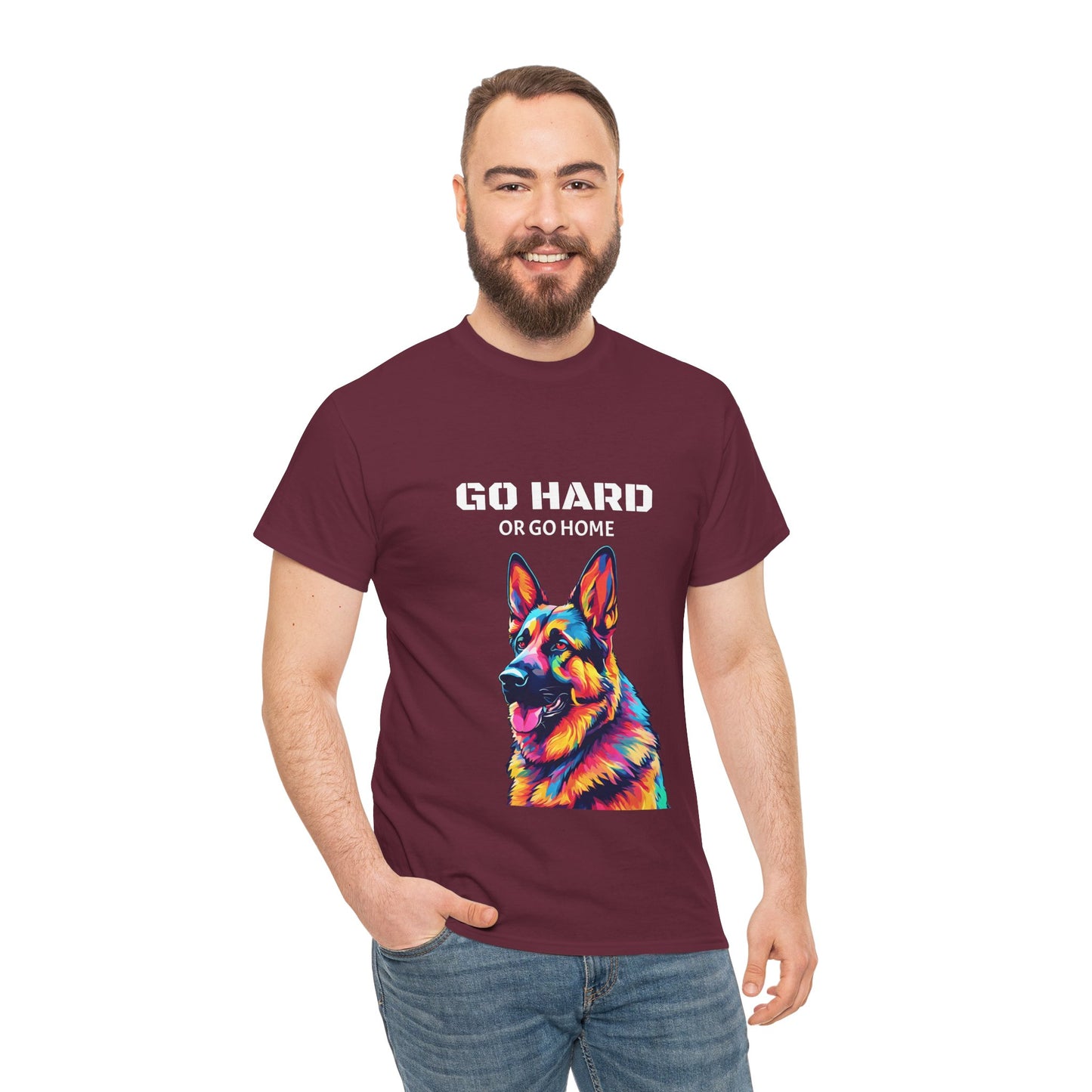 German Shepherd Dog Pop Art - Go Hard or Go Home Flashlander Gym Shirt