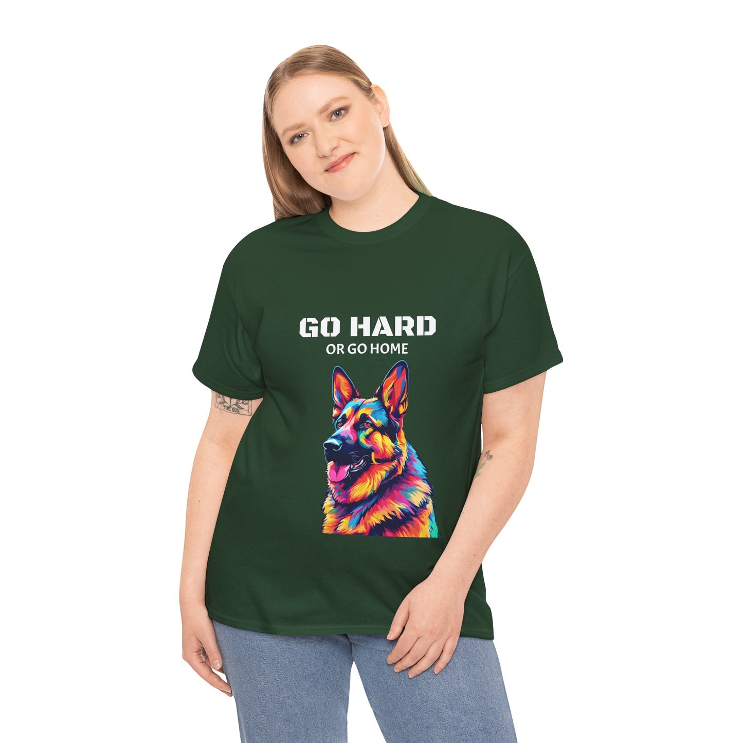 German Shepherd Dog Pop Art - Go Hard or Go Home Flashlander Gym Shirt