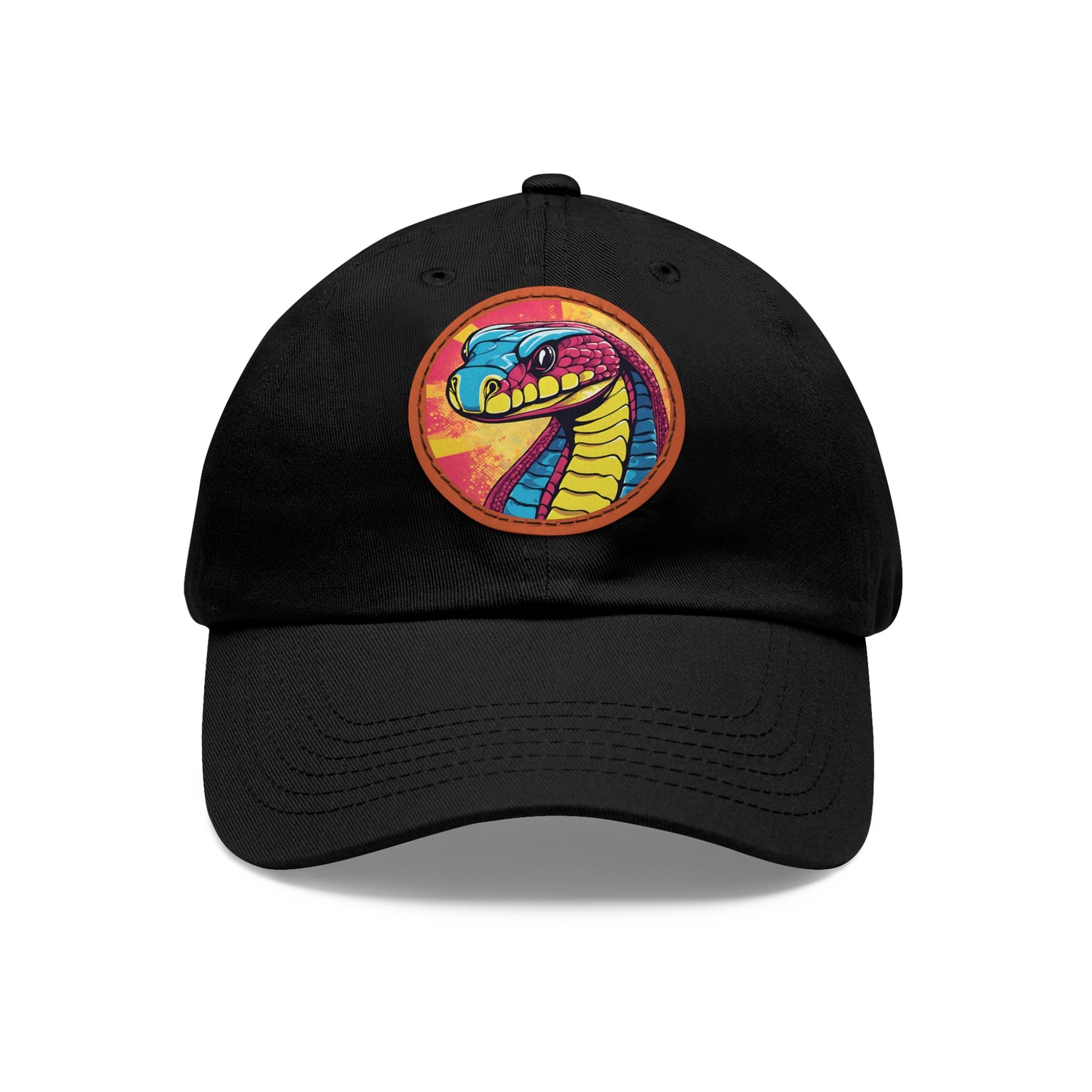 Cobra Hat Cobra Cap Cobra Kai Cobra Snake Art Pop Dad Hat with Patch (Round) Baseball Black Mamba Cap Snake Cap Snake Hat Custom Cap Flashlander