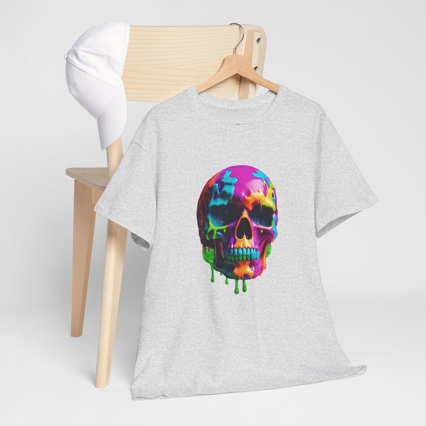 Camiseta con calavera de fusión de neón Flashlander