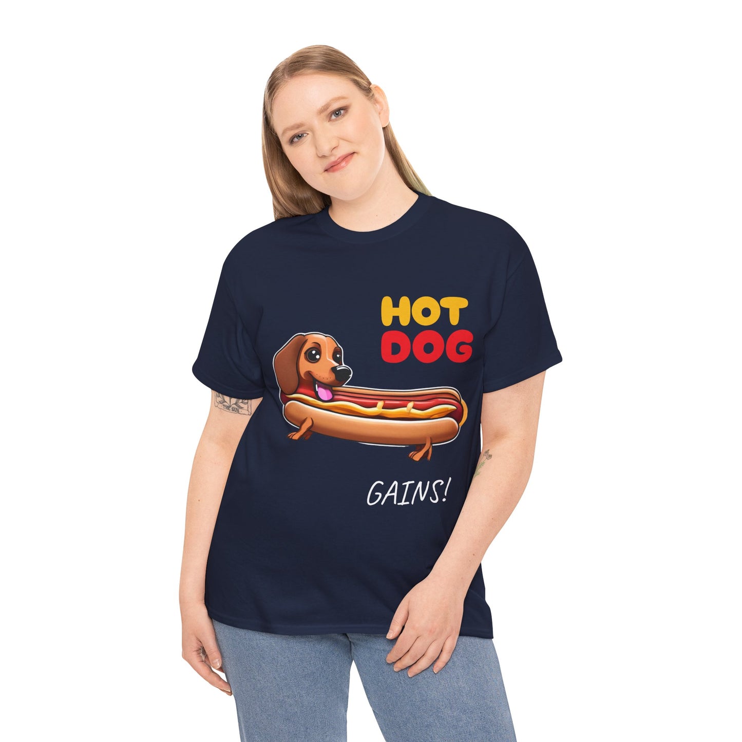 Hot Dog Gains Dachshund Dog - Flashlander Gym Shirt