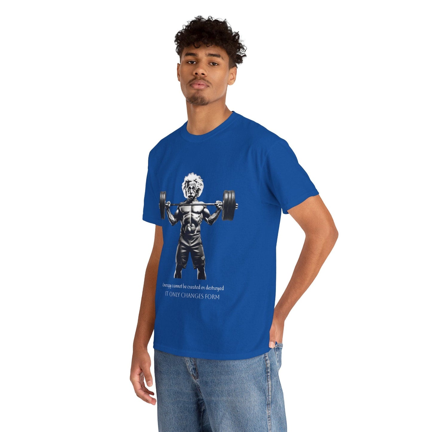 Camiseta de culturista Albert Einstein: la energía de Flashlander no se puede crear ni destruir, solo cambia de forma. Camiseta gráfica con cita