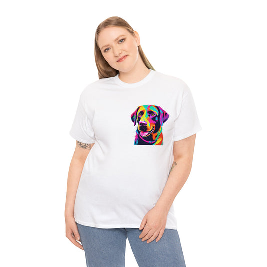 Pop Art Lab Dog in the Heart Tee Unisex Heavy Cotton T-Shirt Flashlander