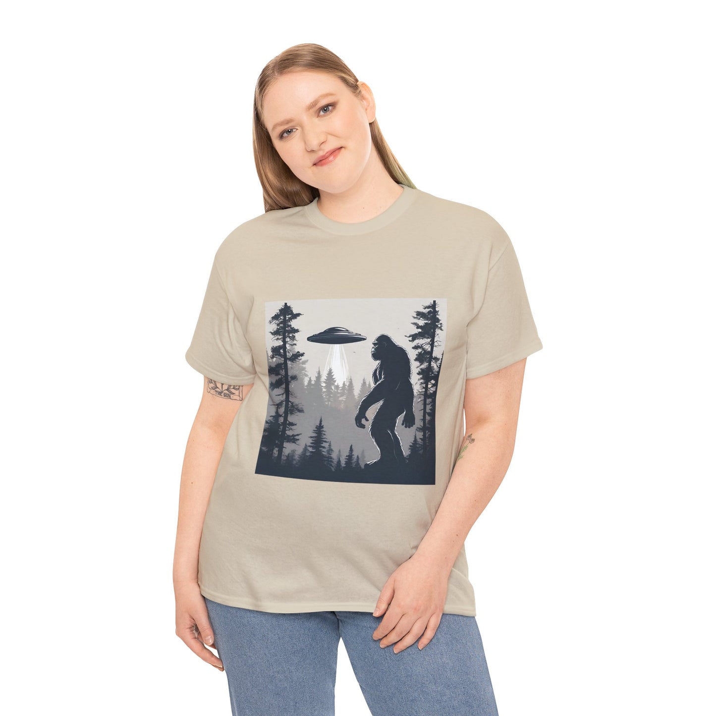 Sasquatch rencontre Bigfoot et OVNI - T-shirt de sport Flashlander