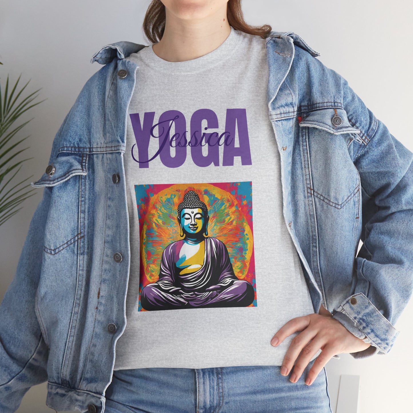 Personalized Yoga Shirt - Buddha Tee - Custom Name Flashlander Yoga Tee