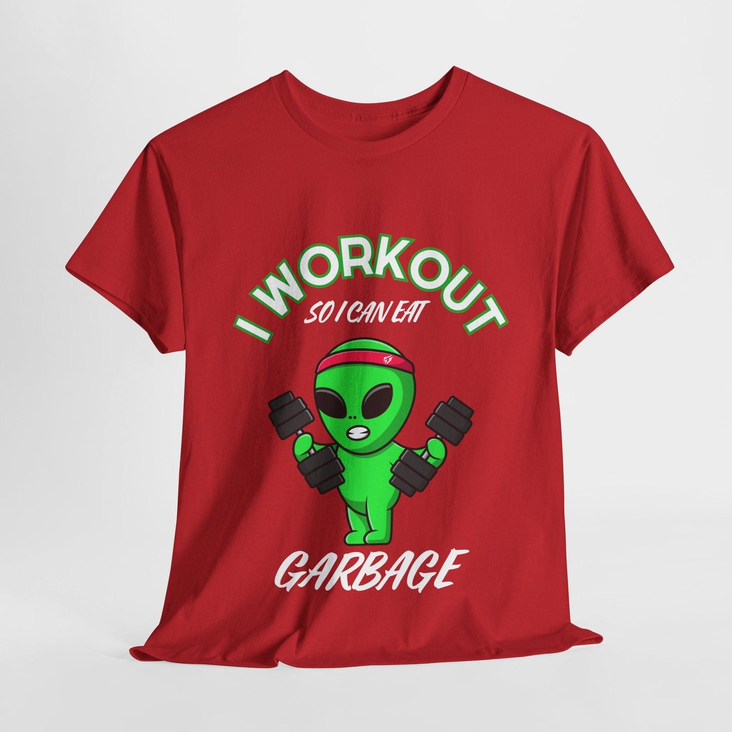 Alien I Workout So I Can Eat Garbage Graphic Tee Flashlander