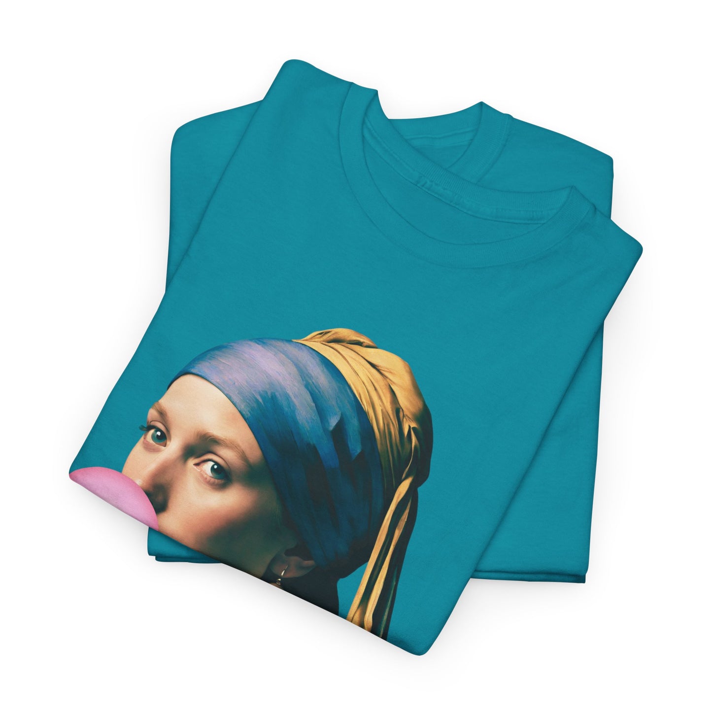 Bubble Gum Girl with a Pearl Earring Johannes Vermeer - Flashlander Gym Shirt