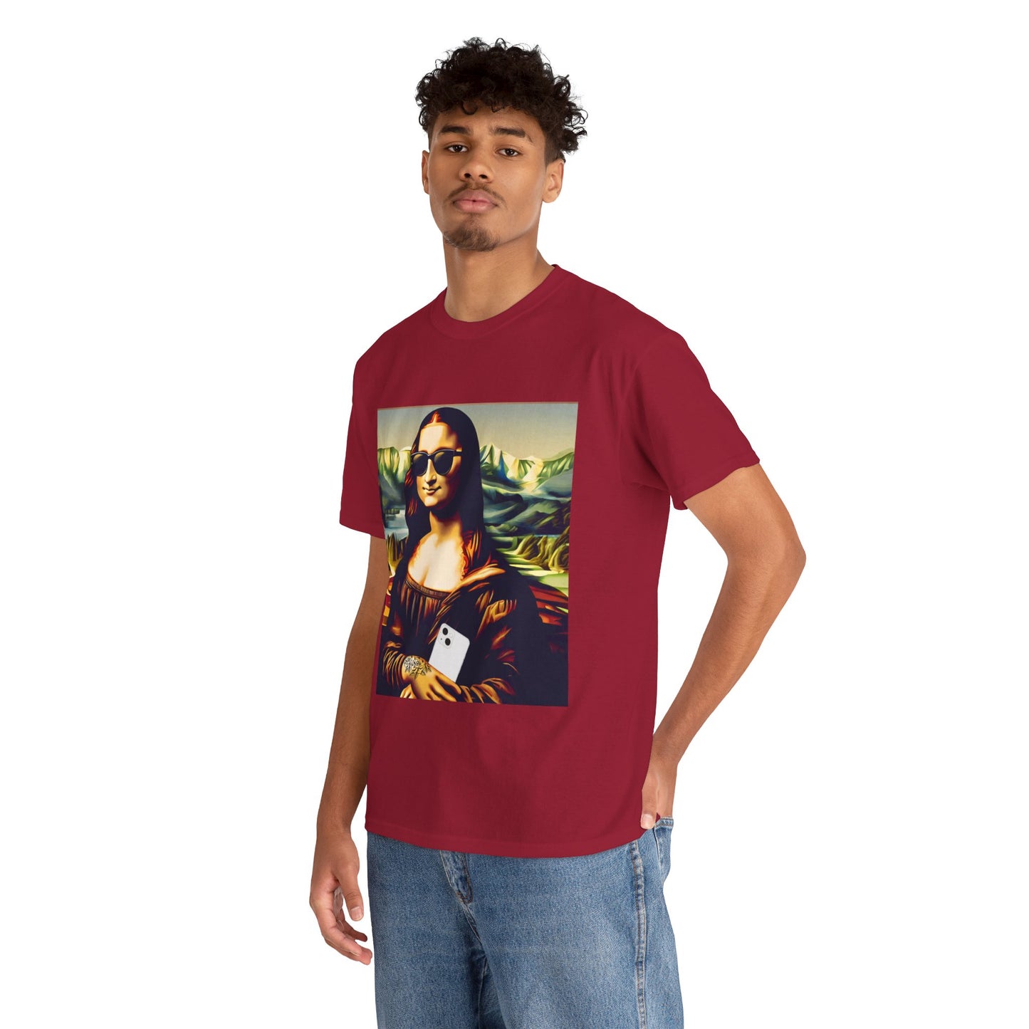 Camiseta deportiva de Flashlander: Mona Lisa moderna y divertida 