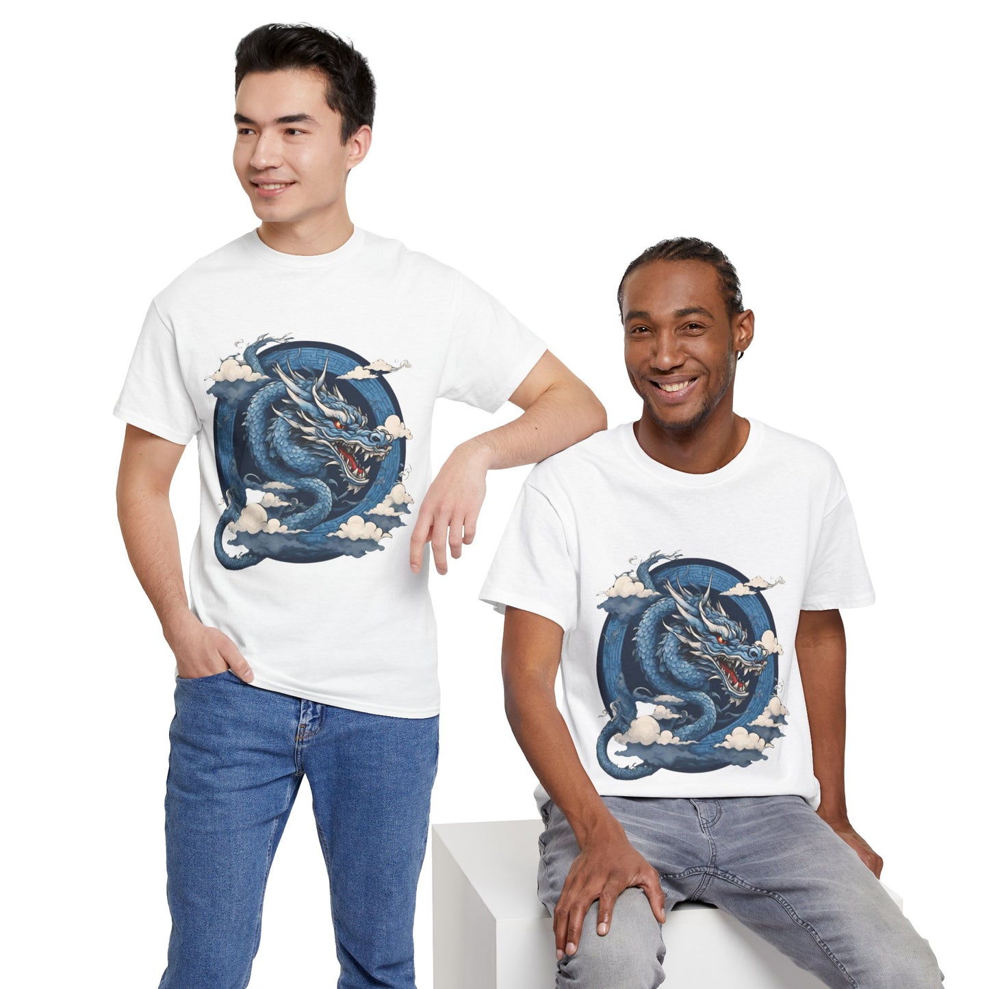 Dragon bleu japonais - T-shirt de sport Flashlander