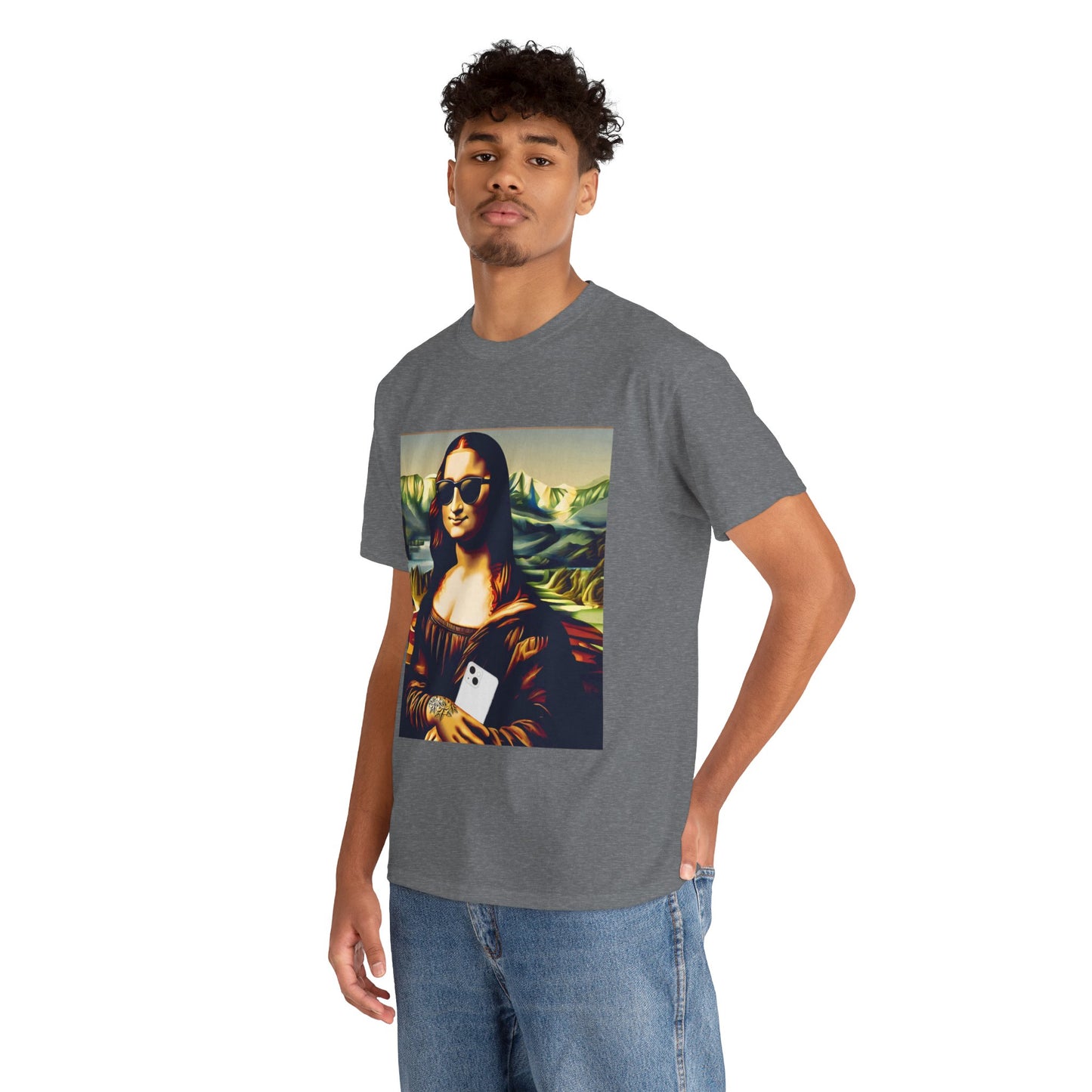 Funny modern Mona Lisa - Flashlander Gym Shirt