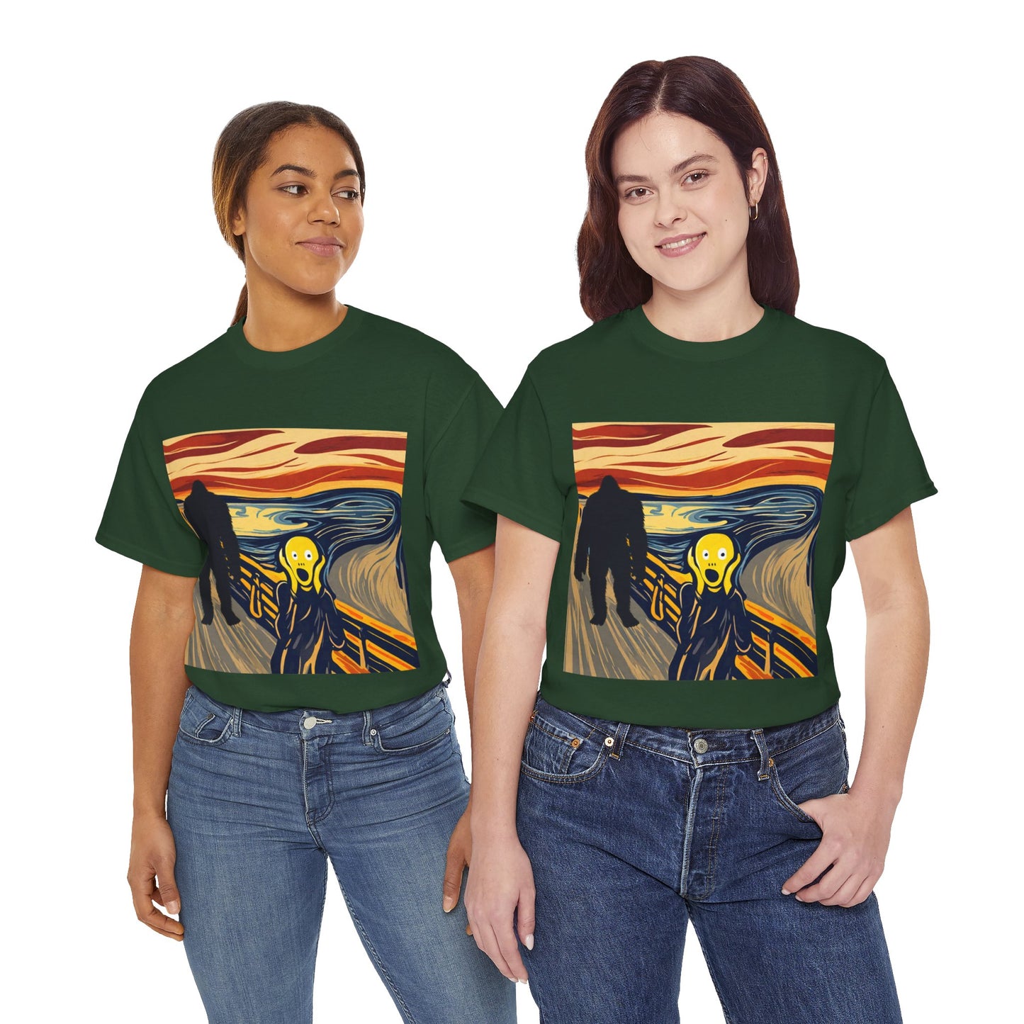 The Scream Meets Bigfoot A Startling Encounter - Flashlander Gym Shirt