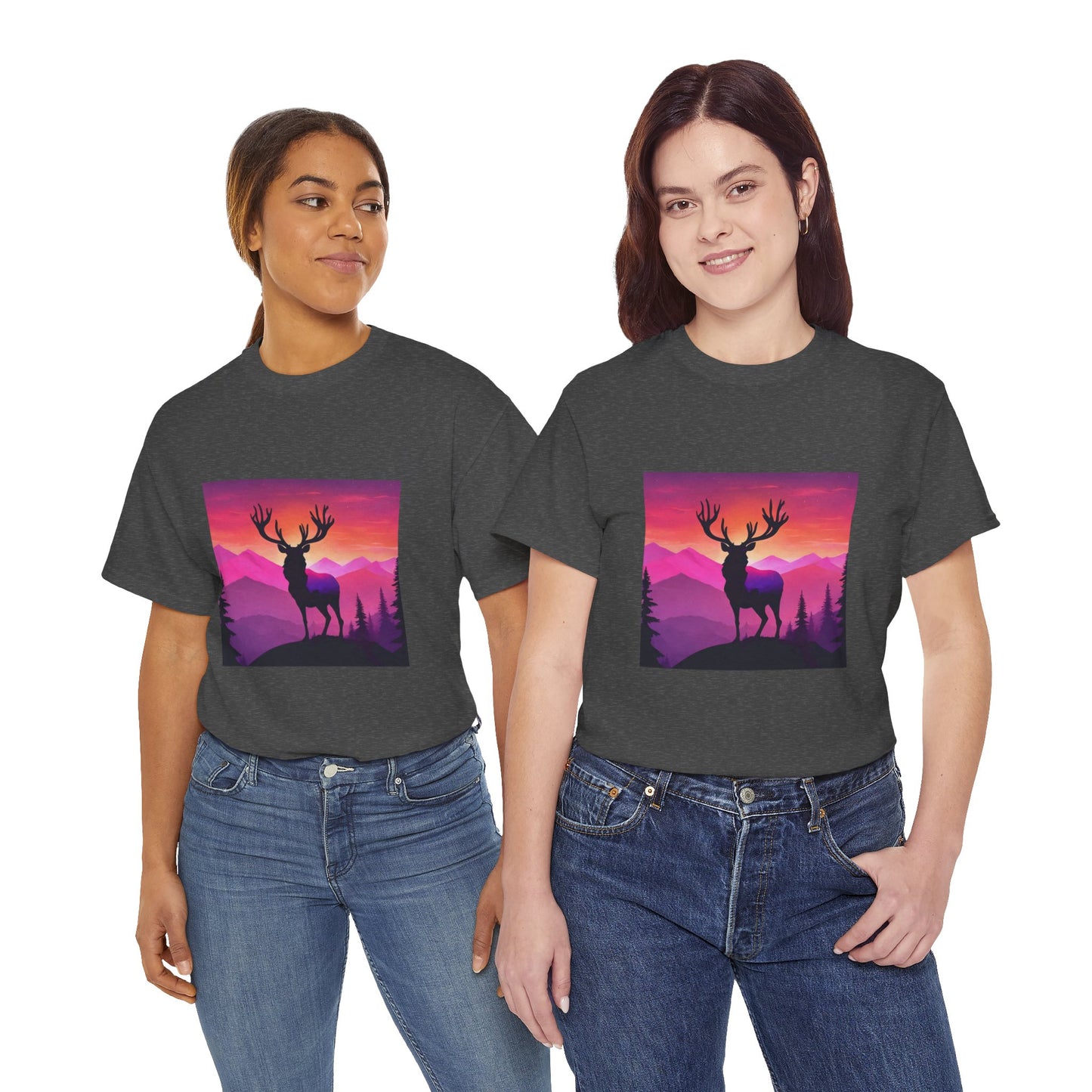 Deer Majestic Sunset Flashlander Gym Shirt