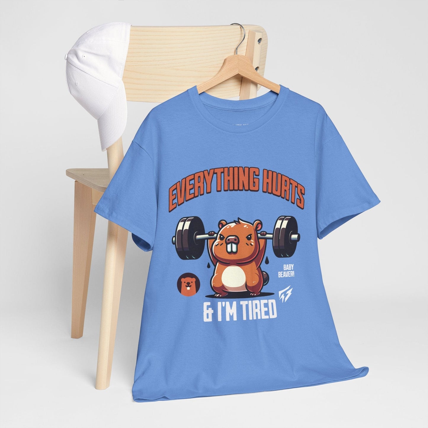 T-shirt de sport Beaver Everything Hurts &amp; I'm Tired T-shirt de sport Flashlander en coton unisexe noir anthracite T-shirt graphique de performance