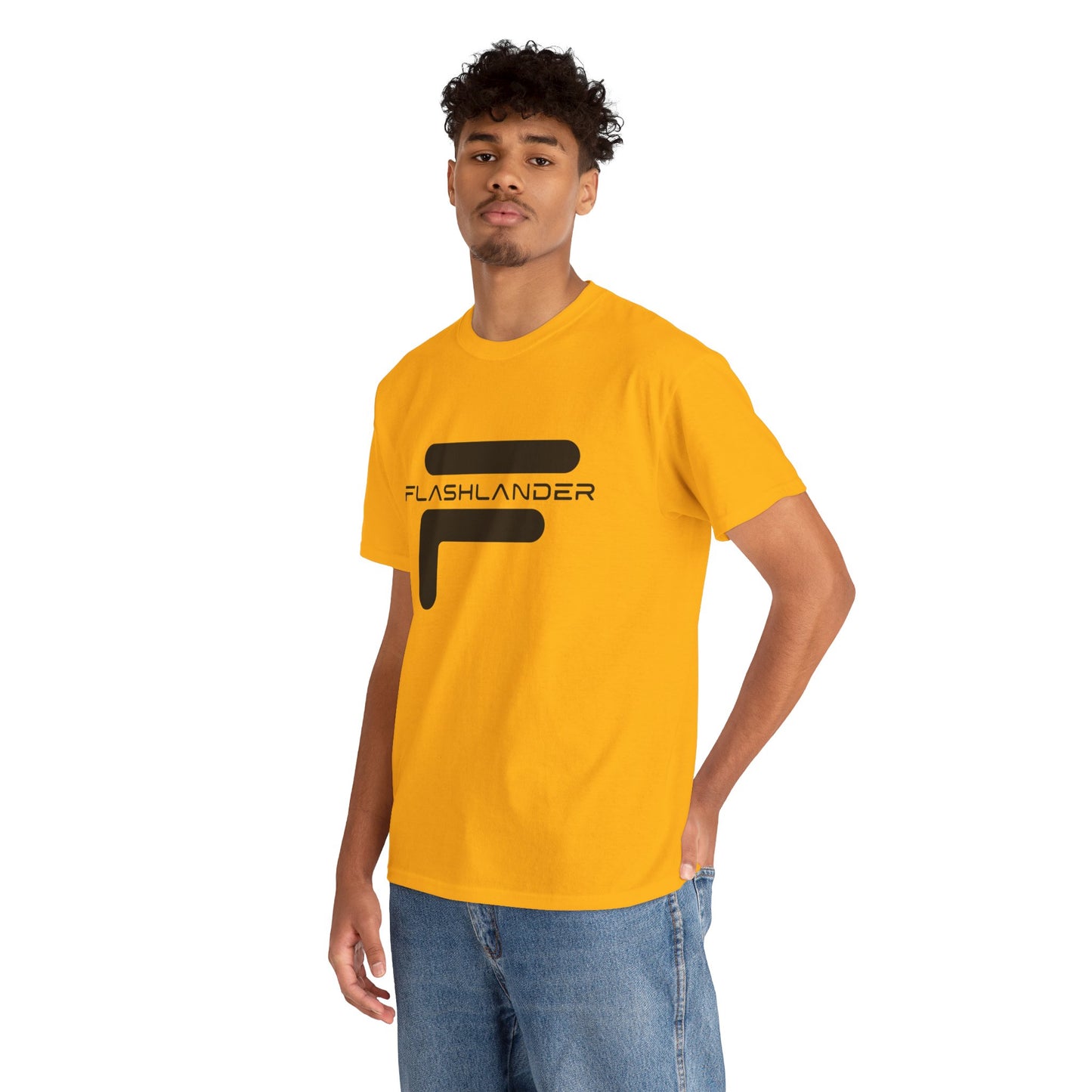 Flashlander with Iconic Crossed Logo Design Gym Shirt