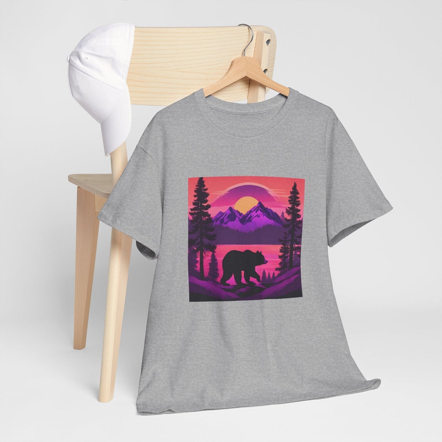 Bear Majestic Sunset Graphic Tee Flashlander