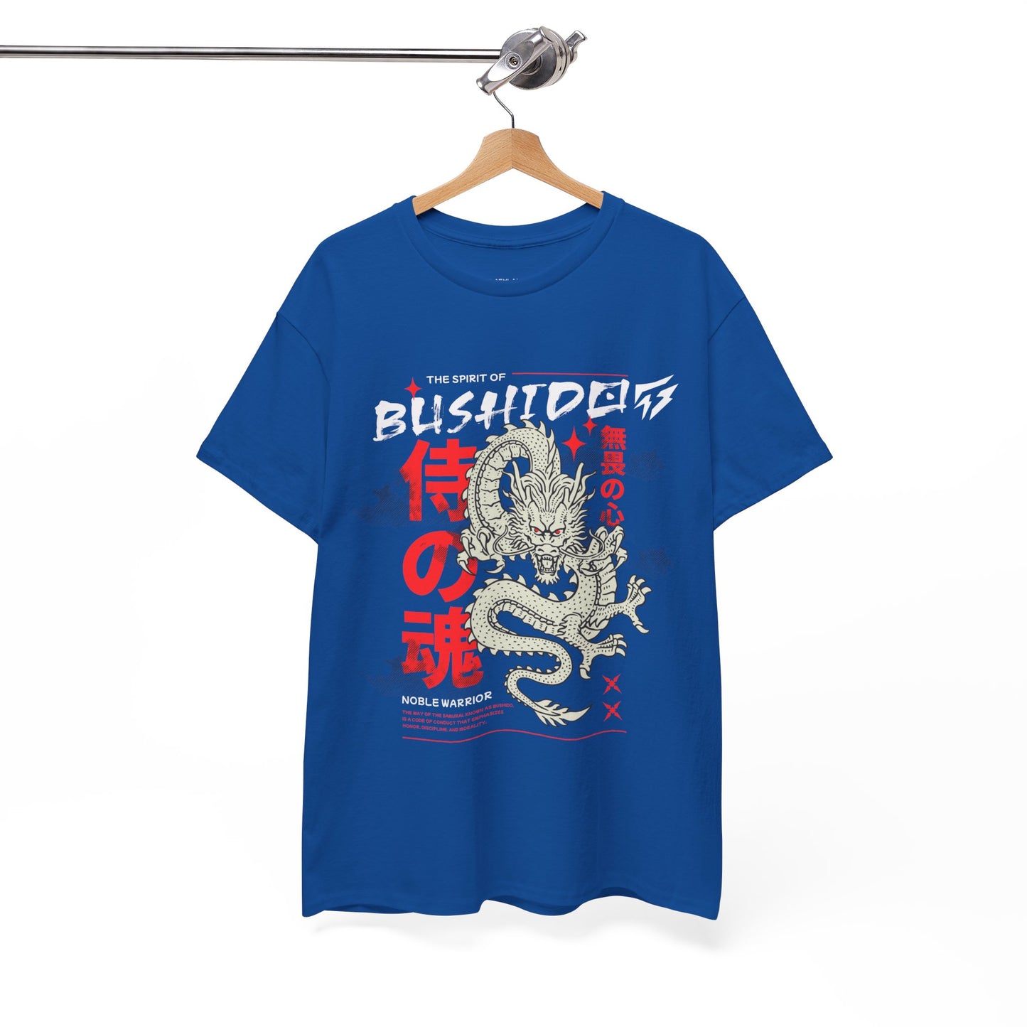 Dragon Gym Shirt The Spirit of Bushido T-Shirt Flashlander Cotton Unisex Charcoal Black Graphic Tee