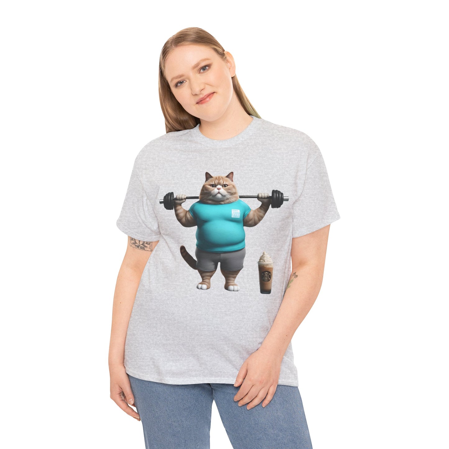 Funny Fat Cat Lifting - Flashlander Gym Shirt