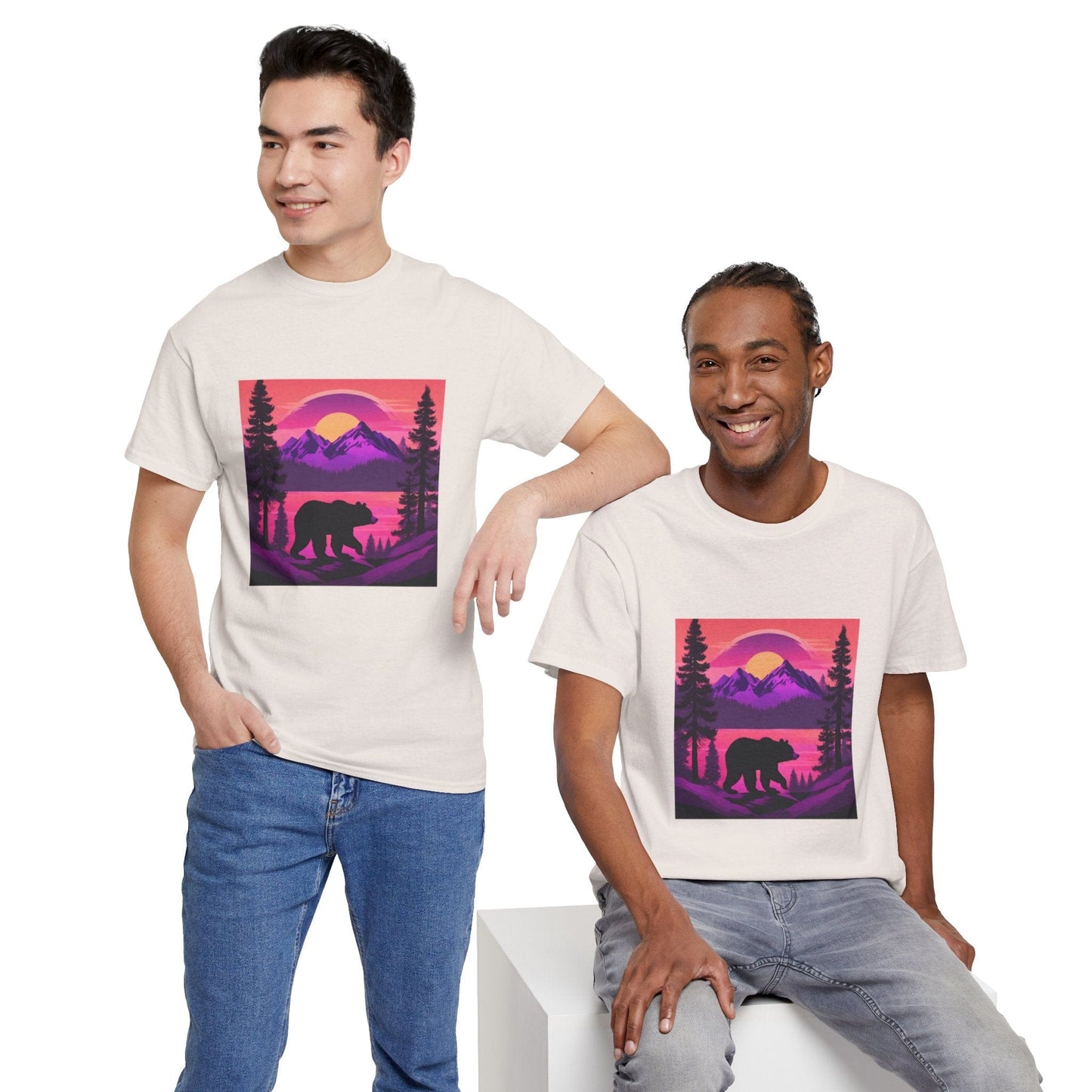 T-shirt graphique Bear Majestic Sunset Flashlander