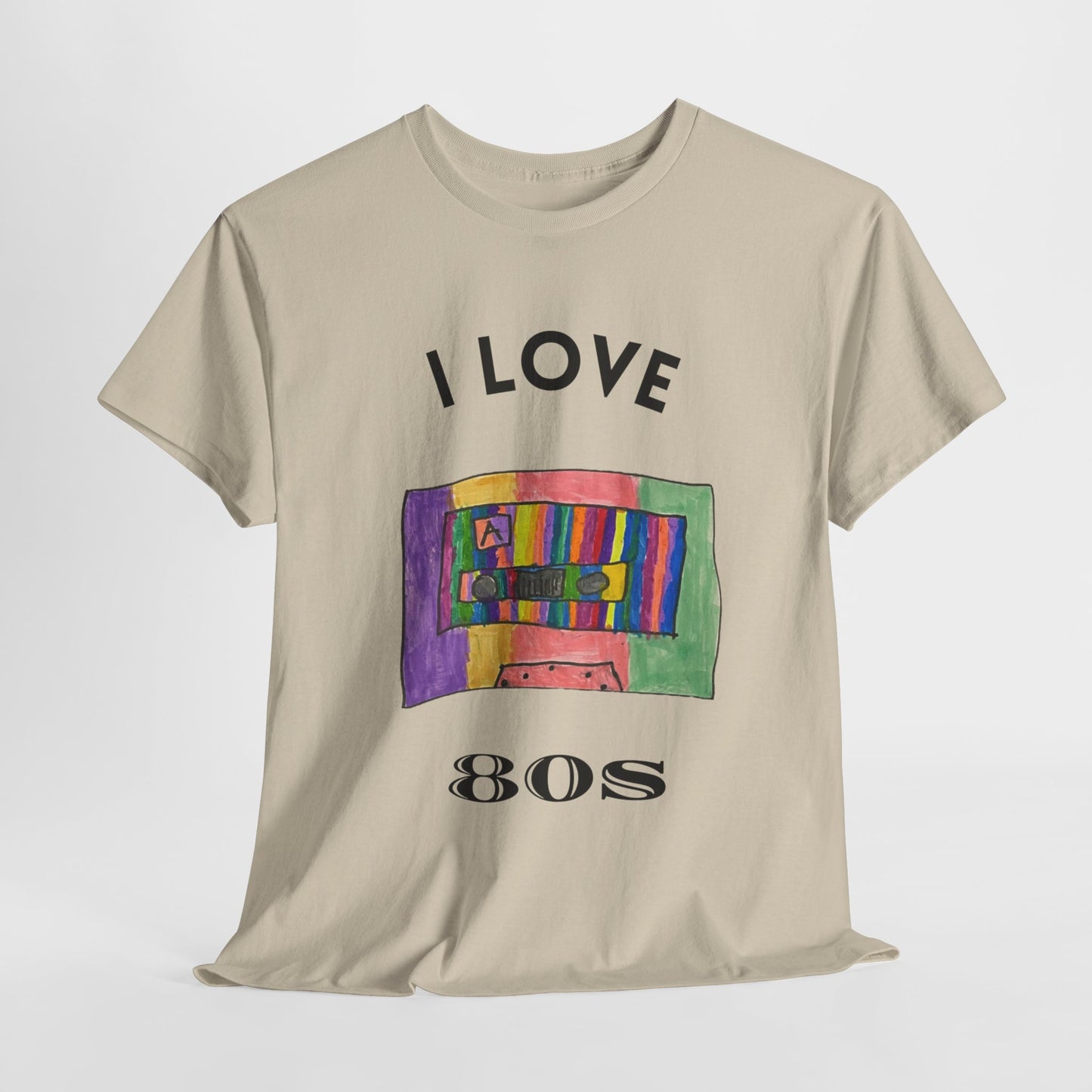 Retro Vibes Art Pop Cassette Tape I Love 80's - Flashlander Gym Shirt