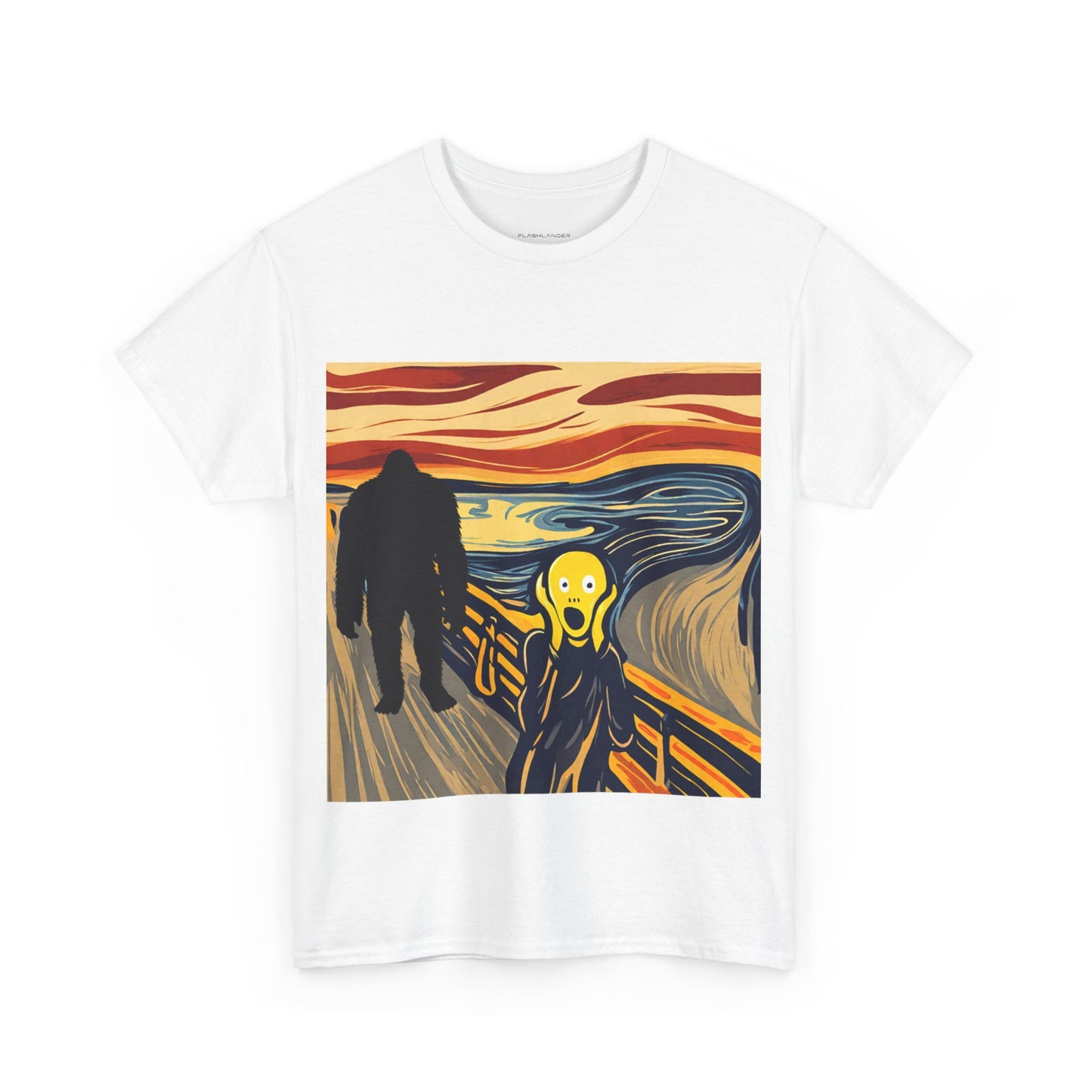 The Scream Meets Bigfoot A Startling Encounter - Flashlander Gym Shirt