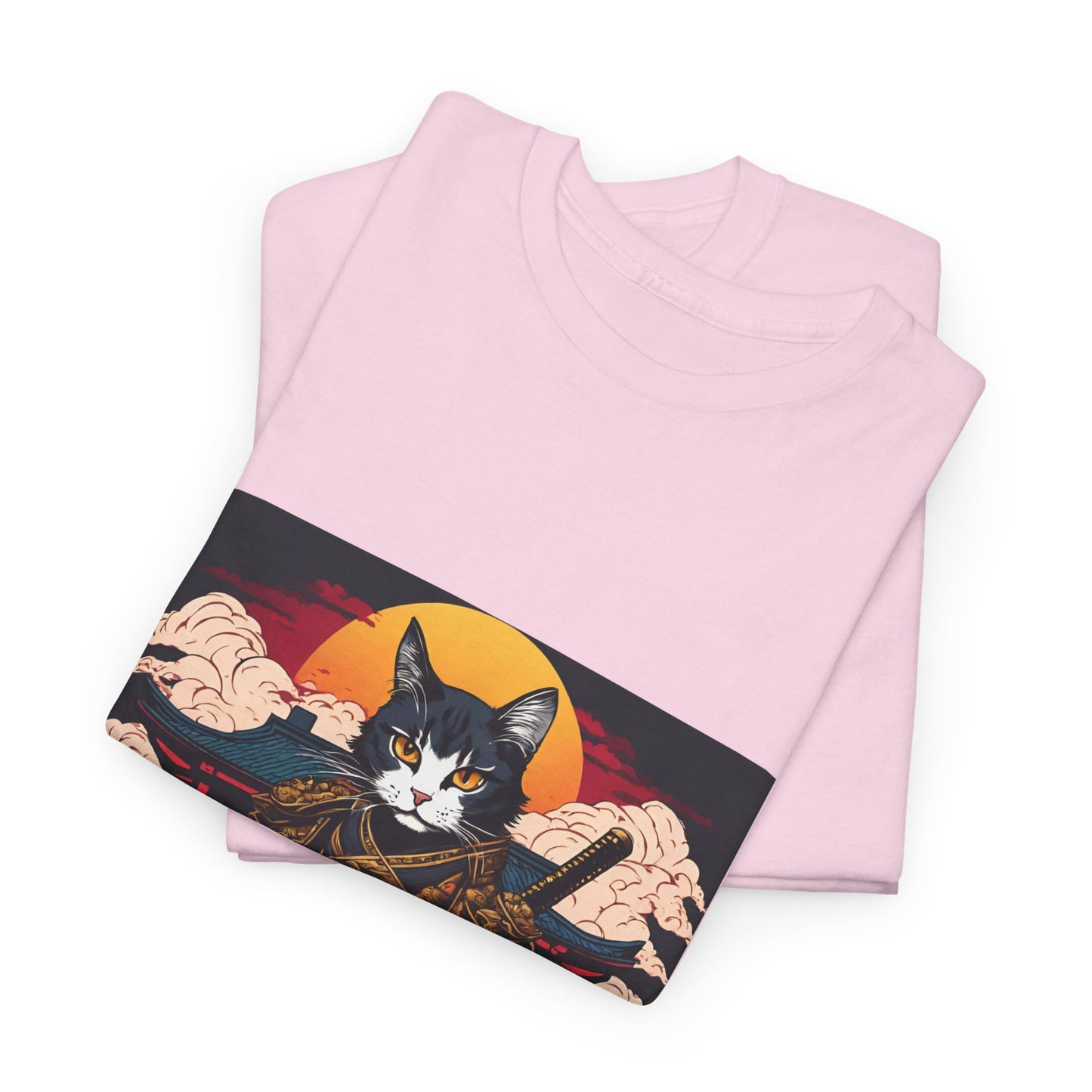 Samurai Cat Cartoon Anime - Flashlander Gym Shirt