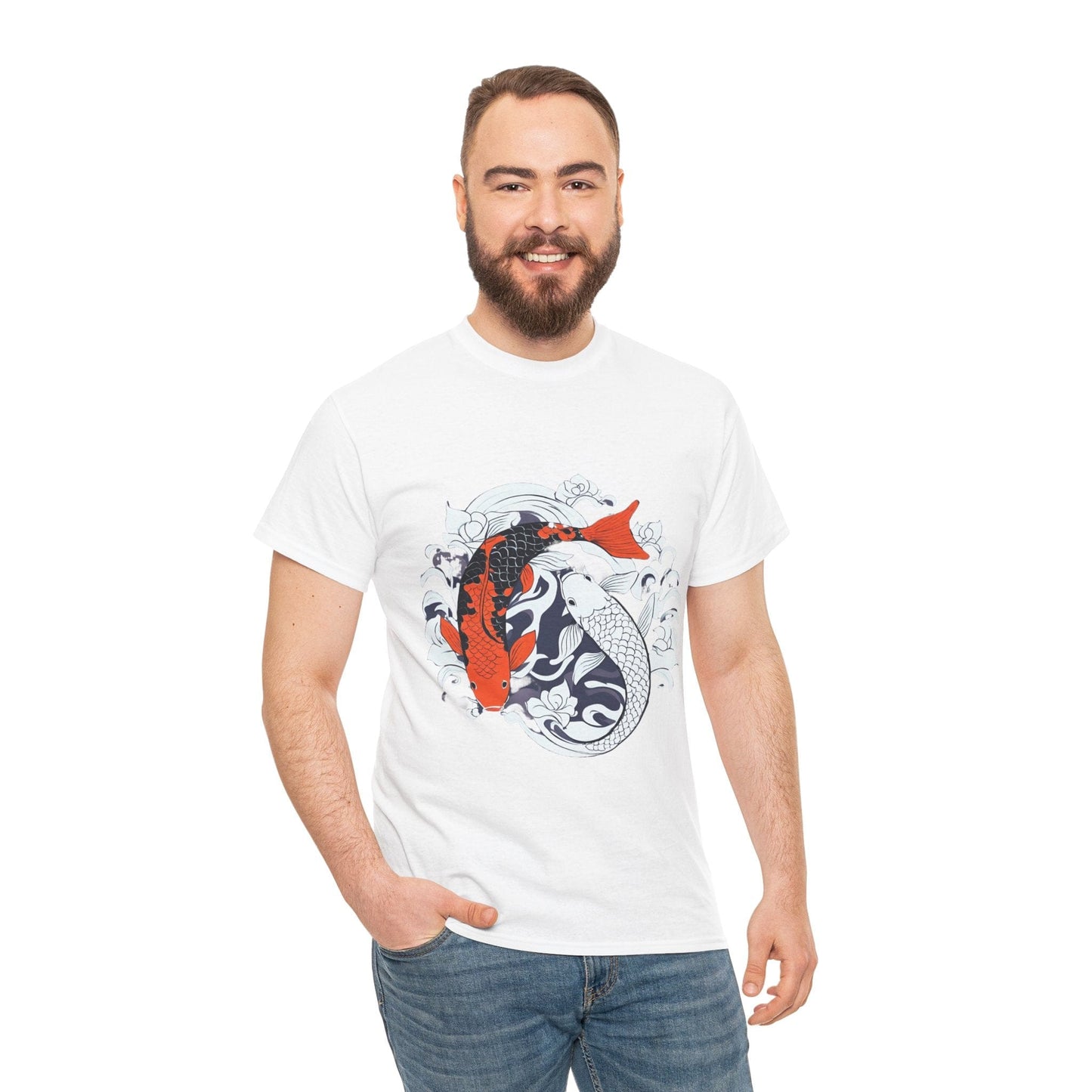 Yin Yang Japanese Koi Fish Flashlander Gym Shirt