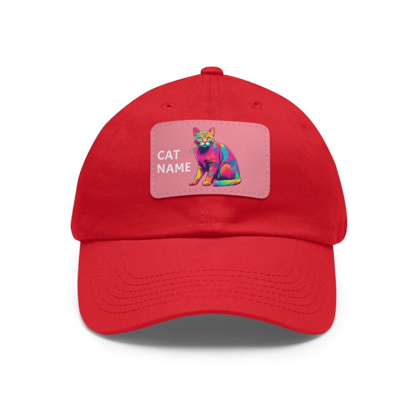 Cat Hat Sportswear Hat Cat Cap Cat Pop Art Hat Dad Hat with Patch (Rectangle) Baseball Cap Custom Hat Flashlander