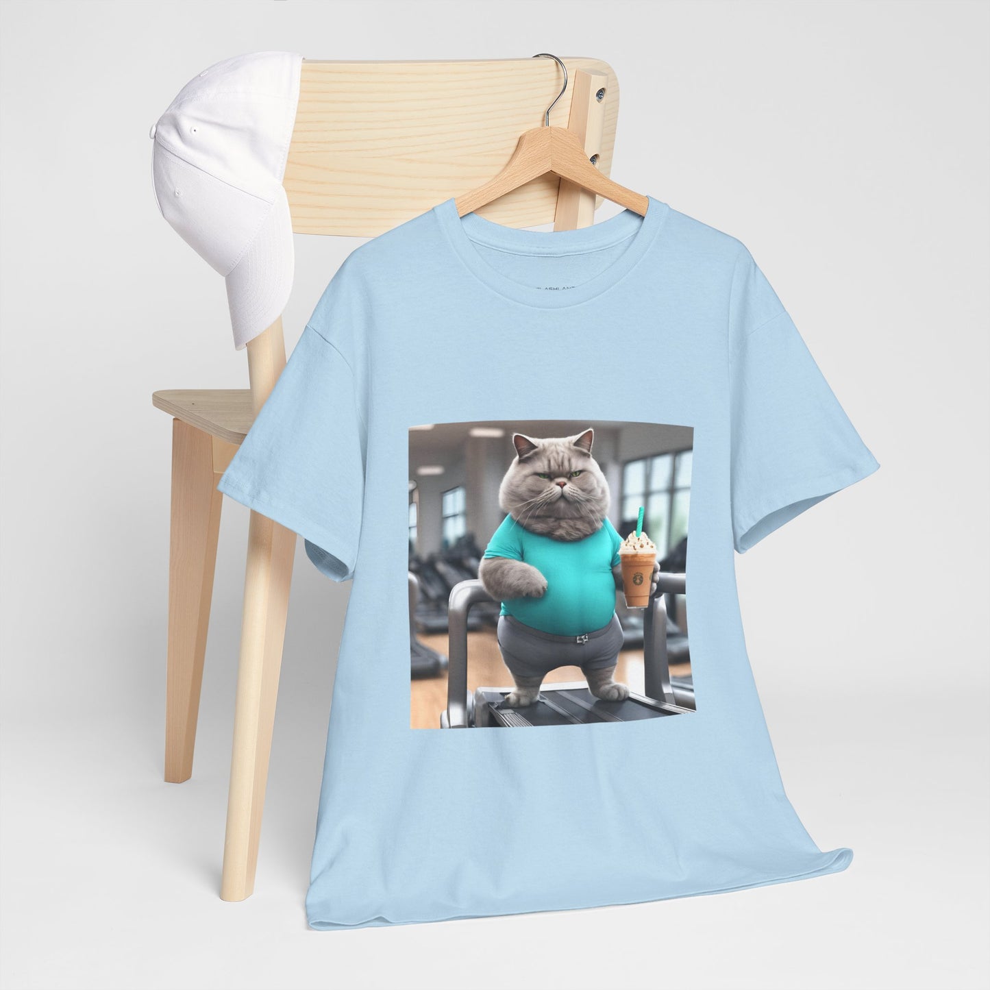 Funny Fat Cat On The Treadmill - Flashlander Gym Shirt