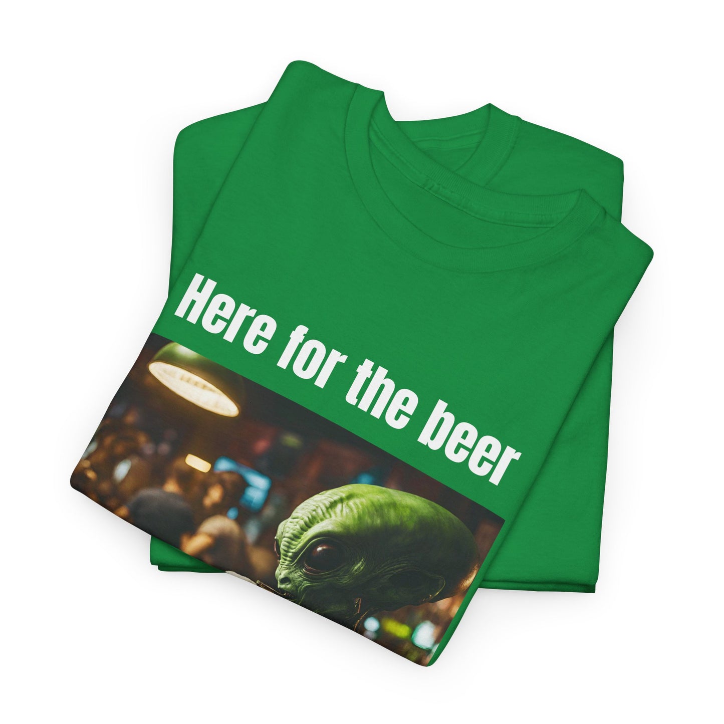 Ici pour la bière, les gains peuvent attendre ! T-shirt de sport Alien Flashlander