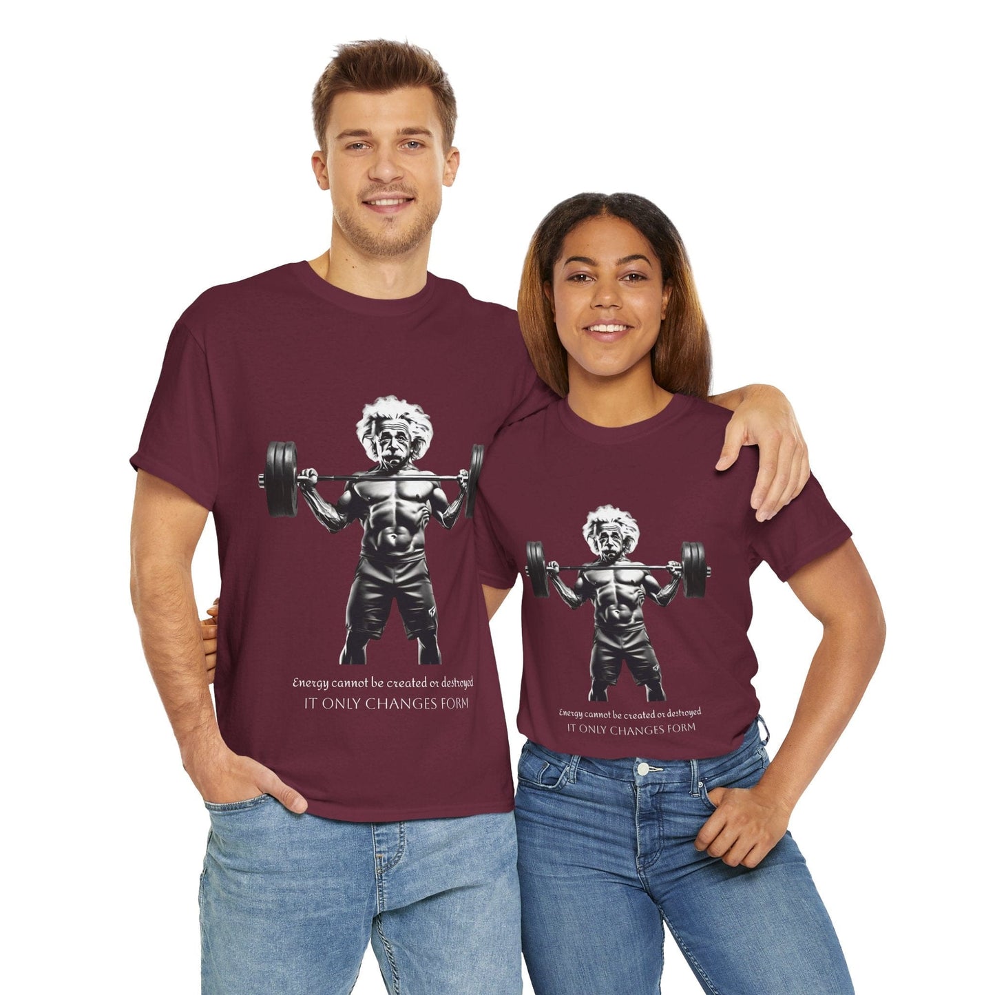 Camiseta de culturista Albert Einstein: la energía de Flashlander no se puede crear ni destruir, solo cambia de forma. Camiseta gráfica con cita