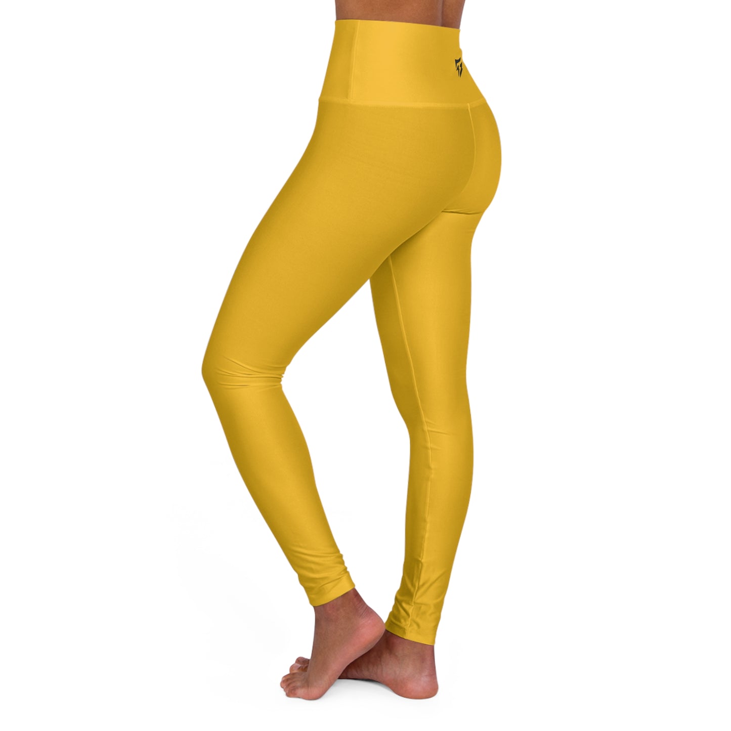 Flashlander Sportswear Zen High Waisted Yoga Leggings Yellow (AOP) B