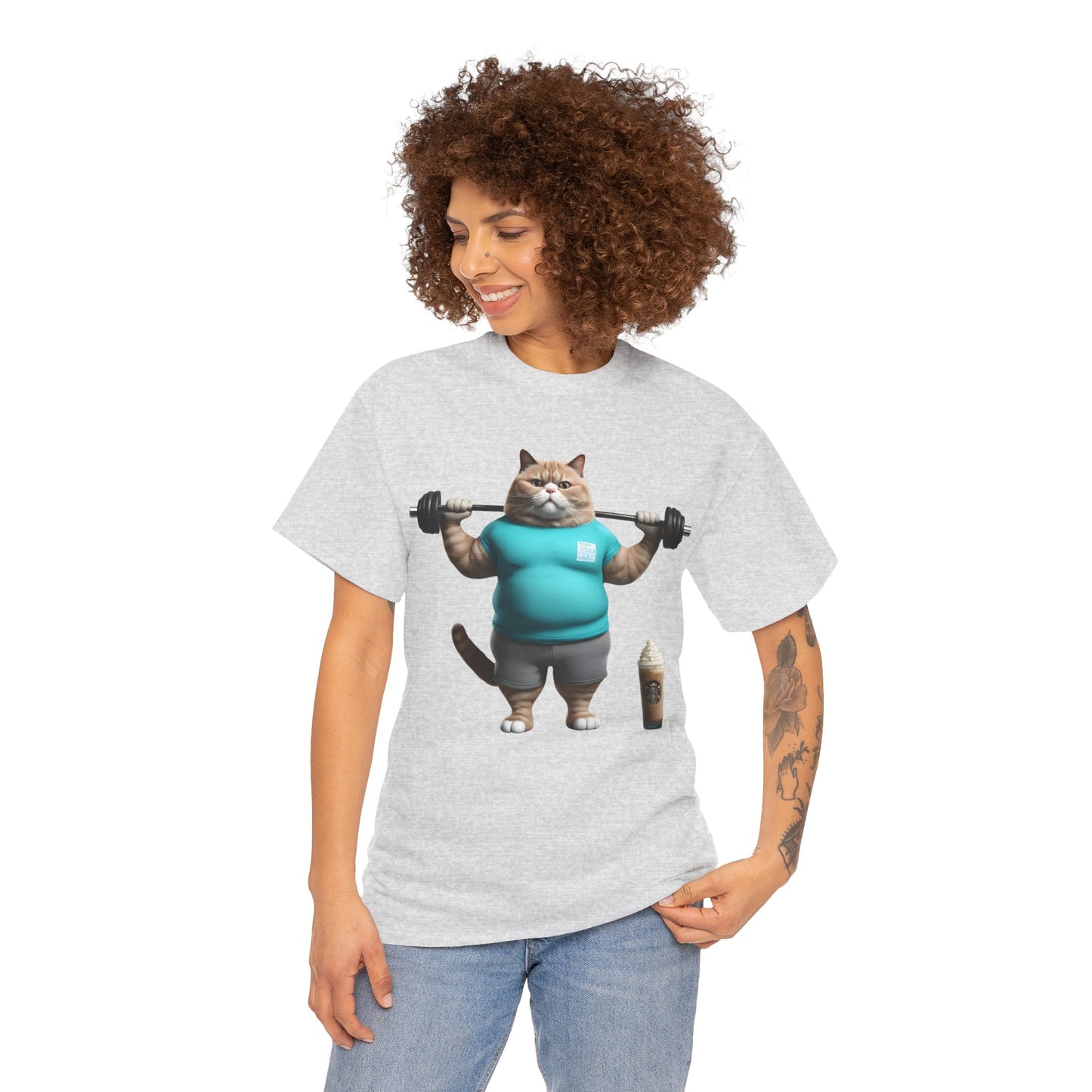 Funny Fat Cat Lifting - Flashlander Gym Shirt