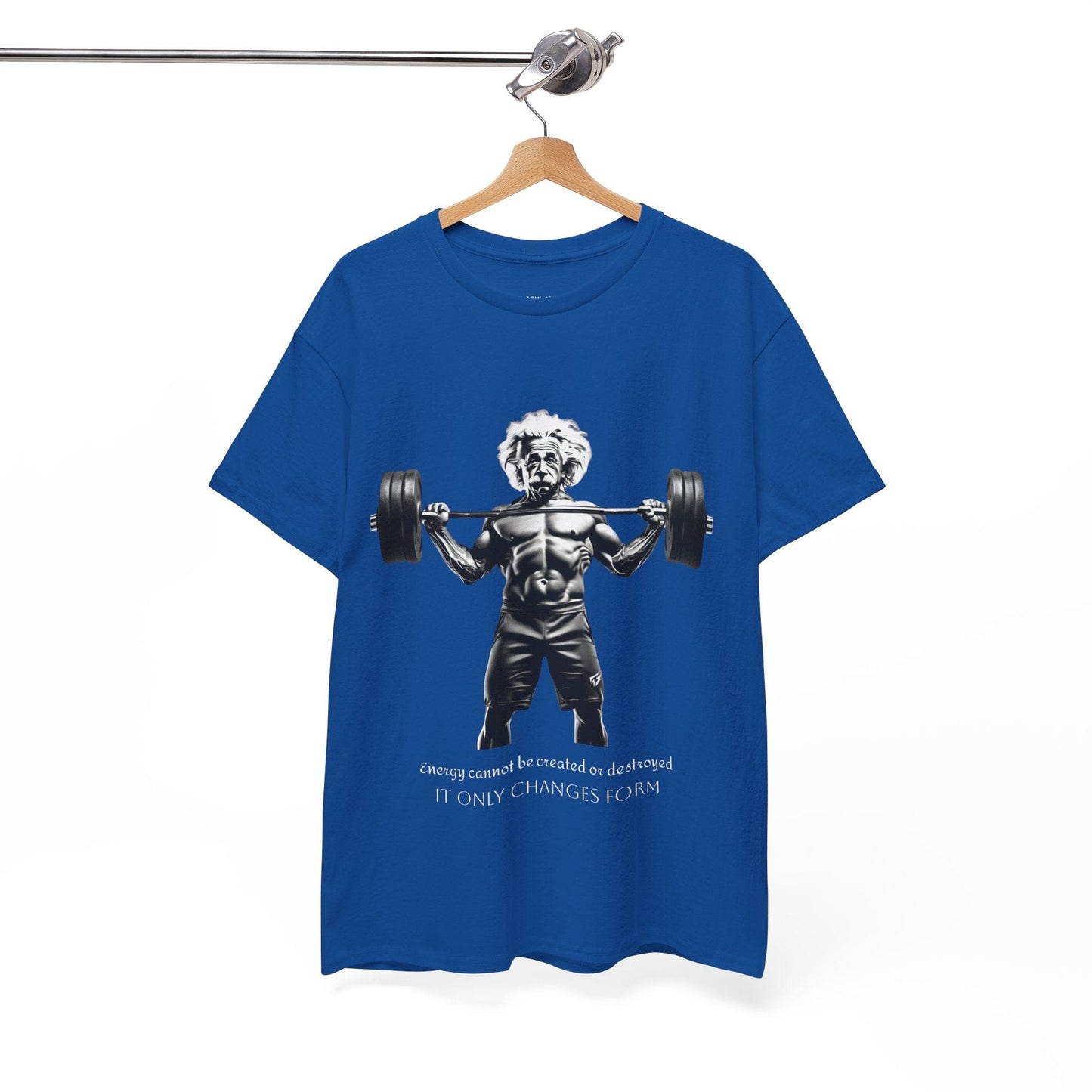 Camiseta de culturista Albert Einstein: la energía de Flashlander no se puede crear ni destruir, solo cambia de forma. Camiseta gráfica con cita