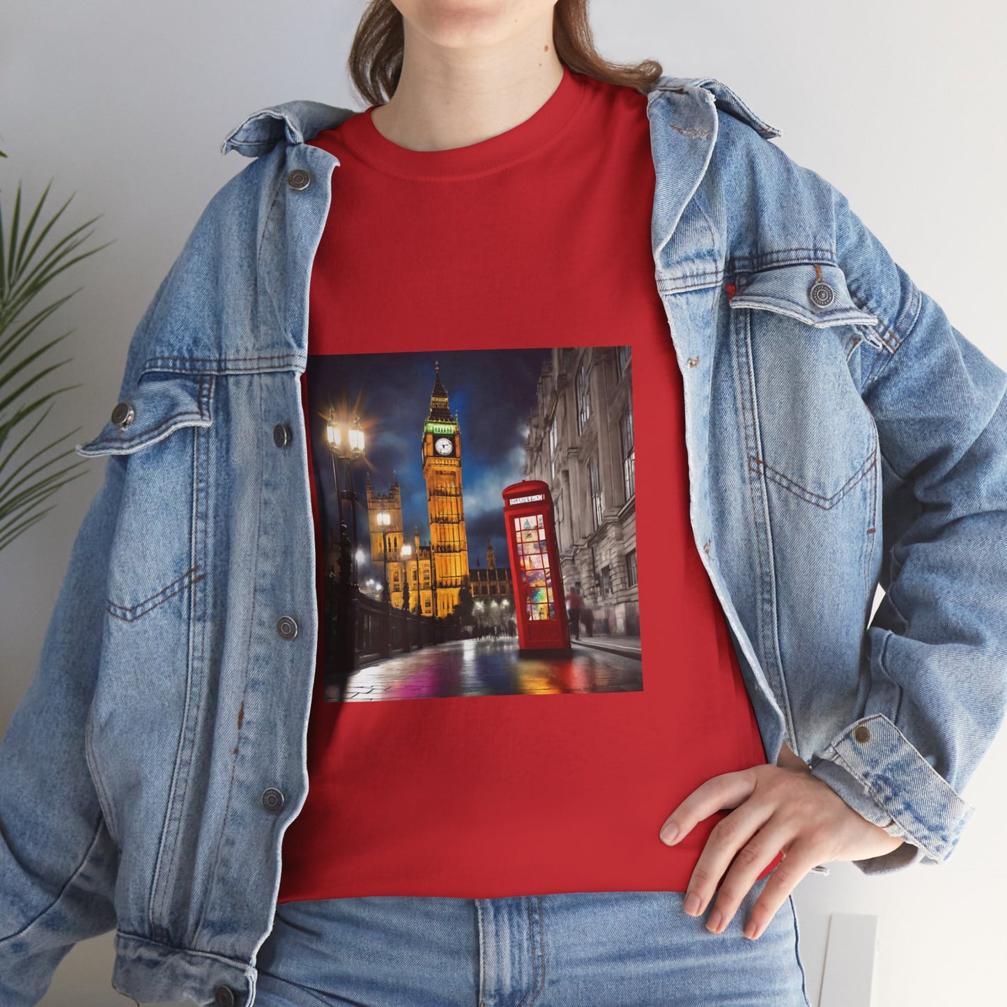 London City Big Ben, Reino Unido, Inglaterra Camisa Unisex Heavy Cotton Camiseta Marca Flashlander