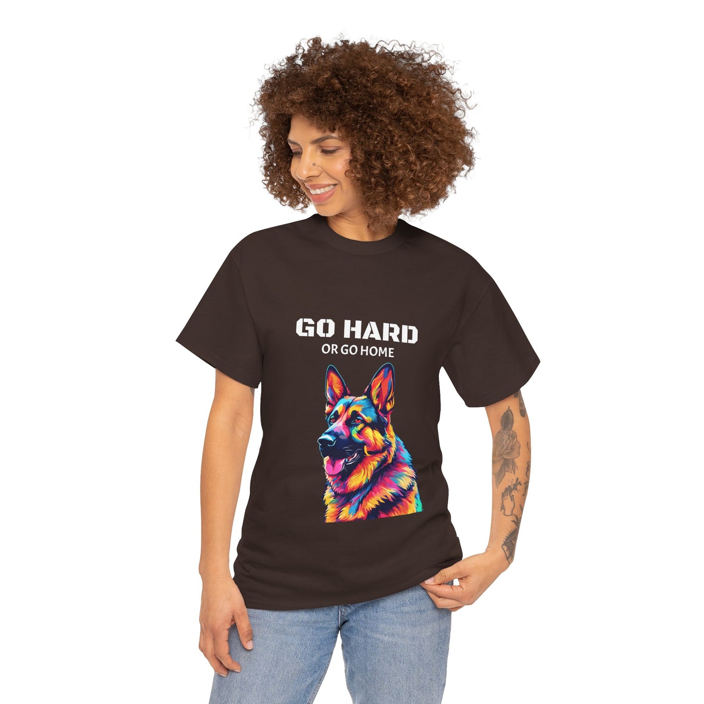 German Shepherd Dog Pop Art - Go Hard or Go Home Flashlander Gym Shirt