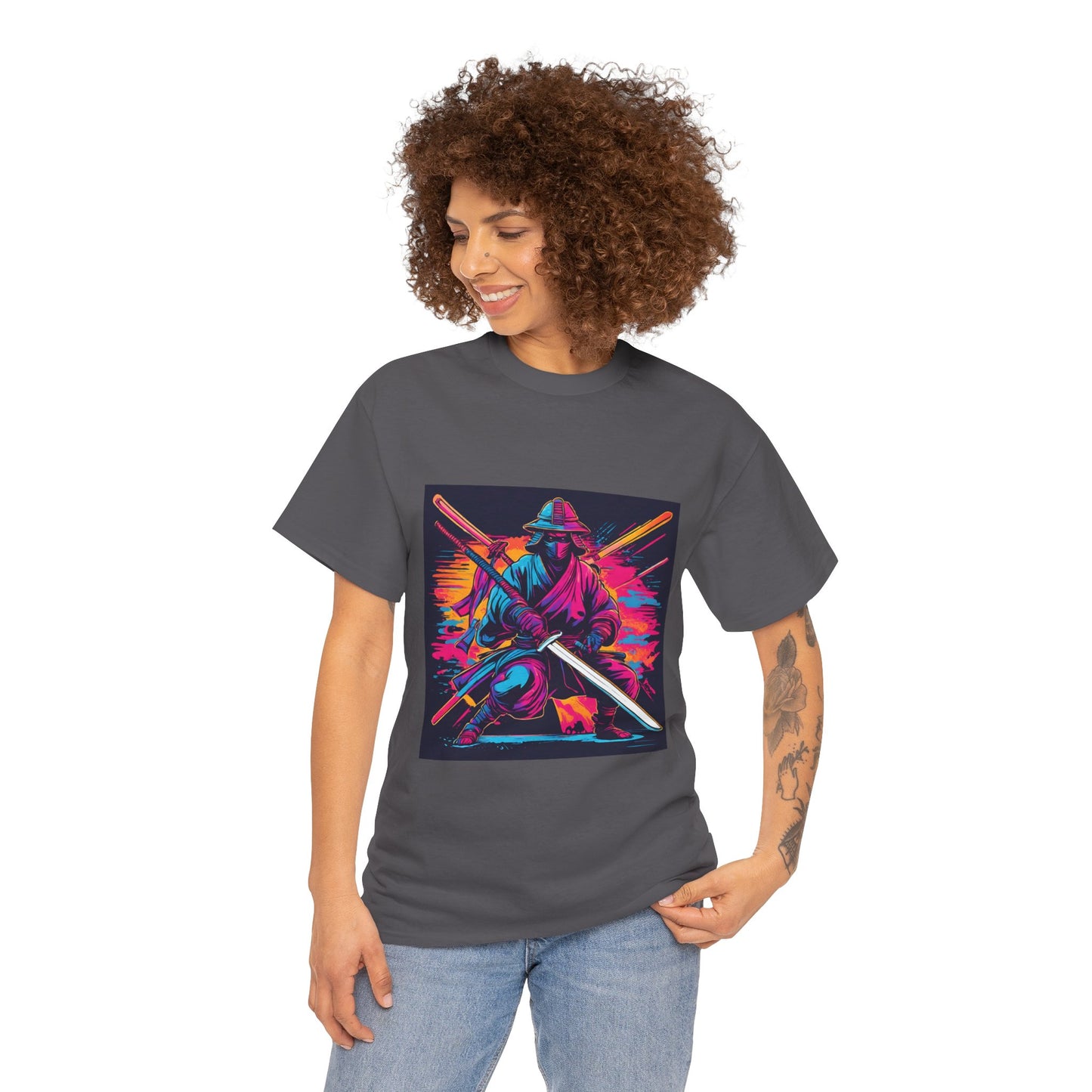 Samurai Warrior Sunset - Flashlander Gym Shirt