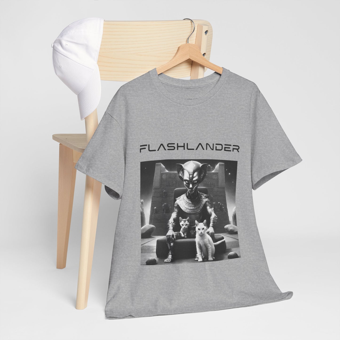 Cat Alien Pharaoh's Pyramids - Flashlander Gym Shirt